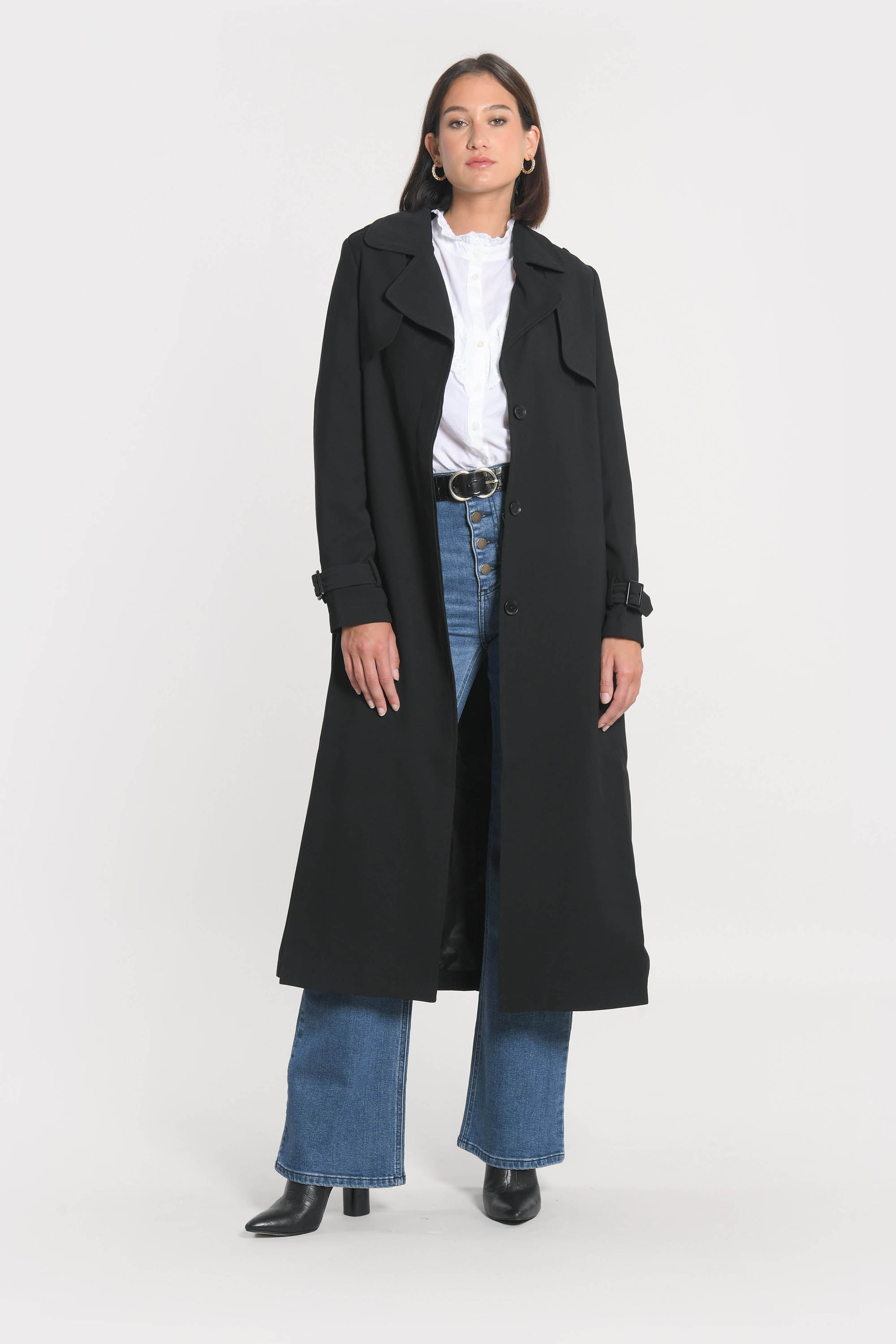 TRENCH LONG ASHER NOIR