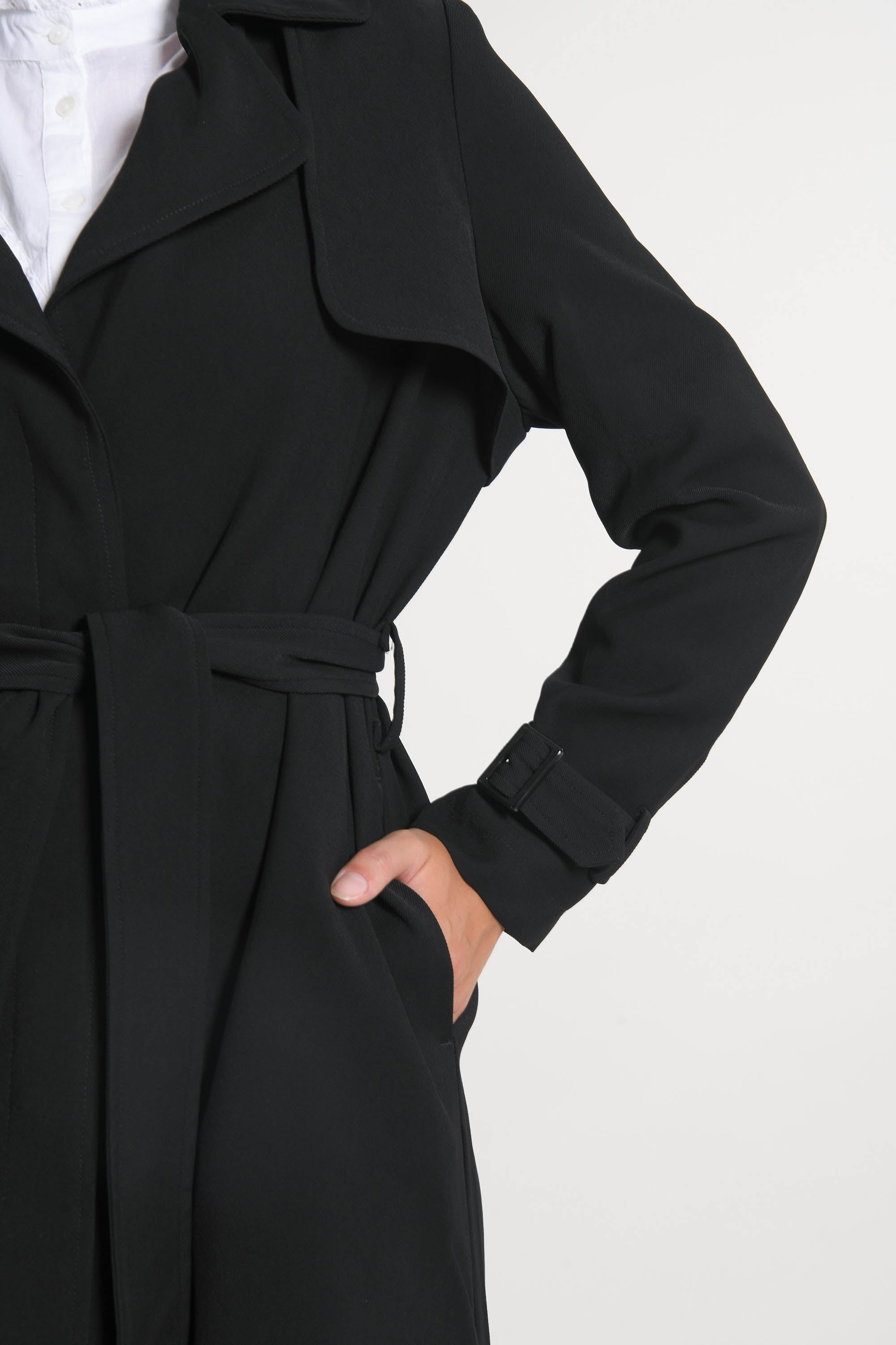 TRENCH LONG ASHER NOIR