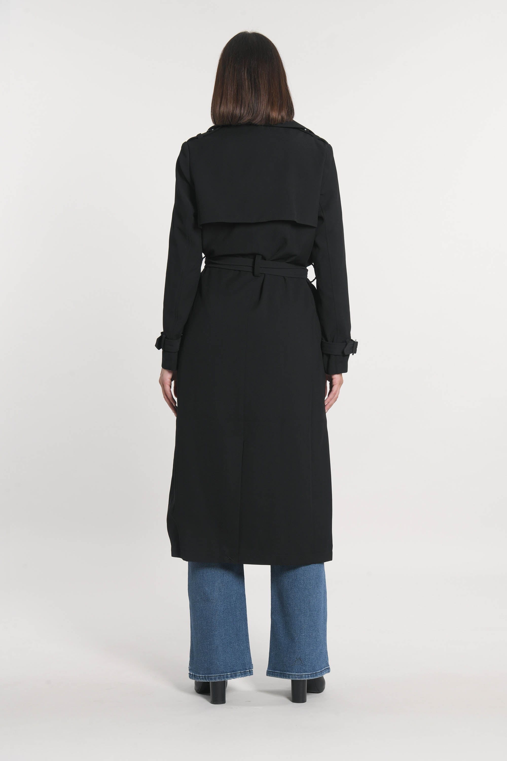 TRENCH LONG ASHER NOIR