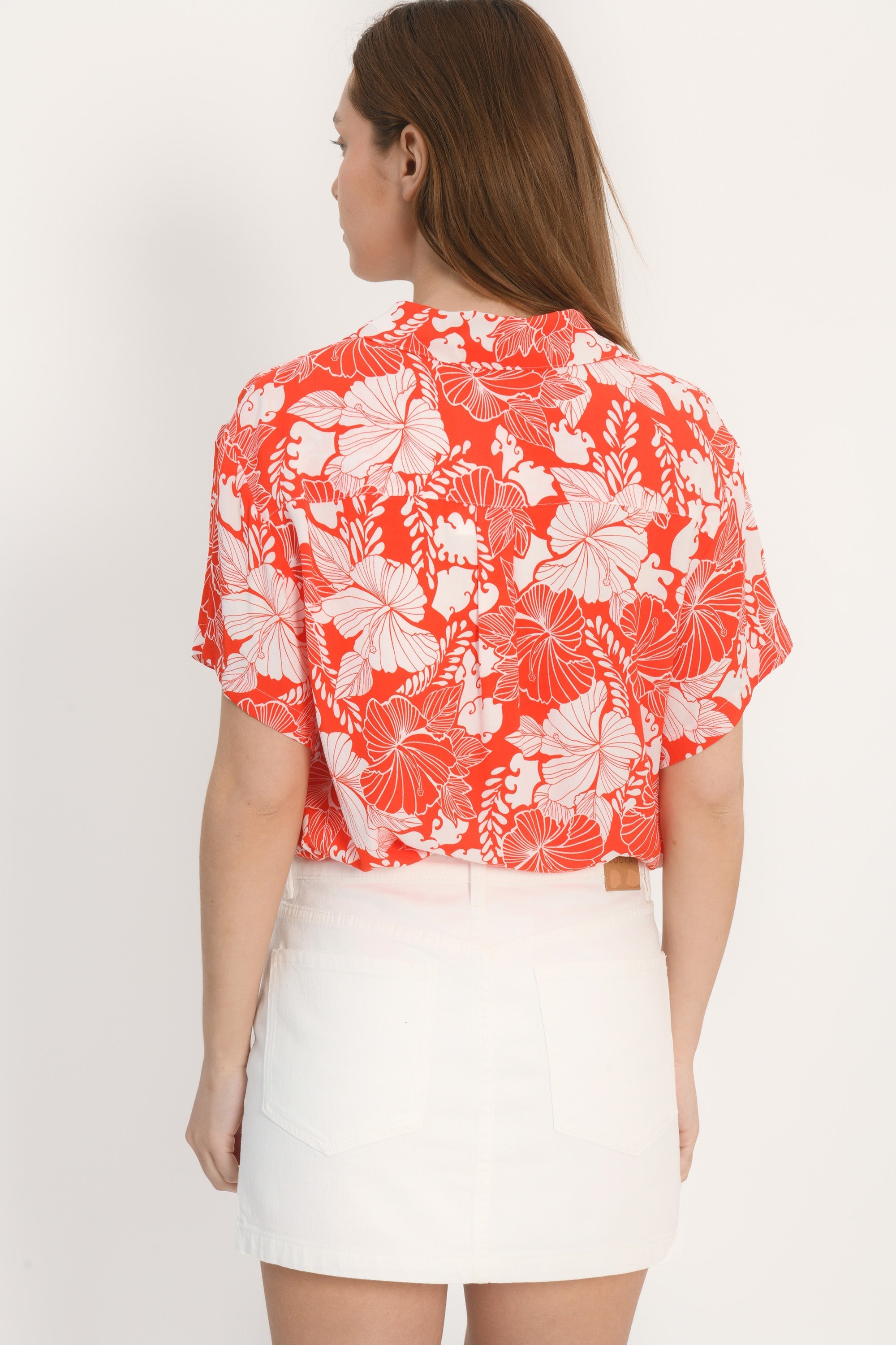 CHEMISIER MANCHES COURTES - ADELAIDE - ORANGE