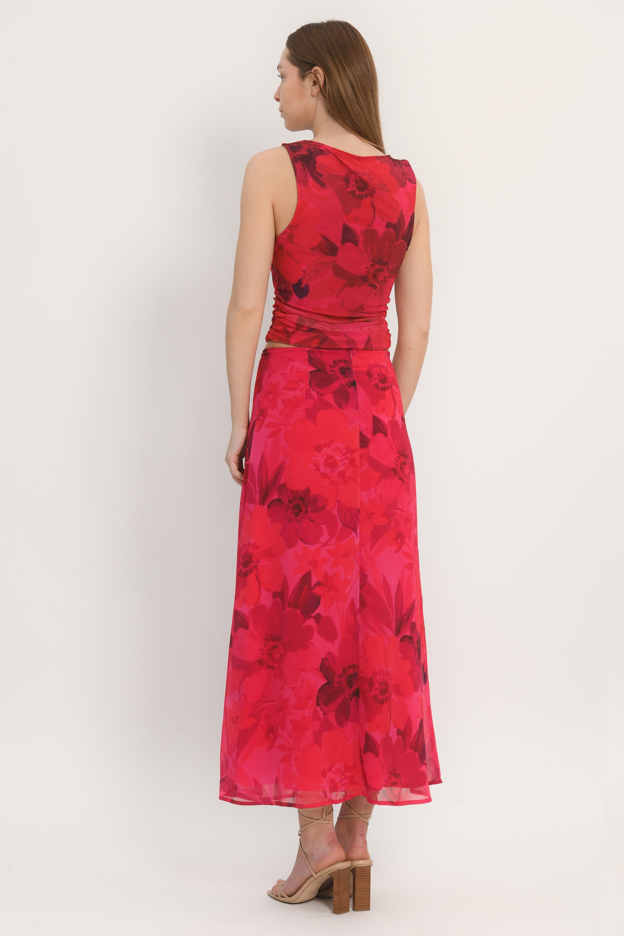 JUPE MIDI - ADRIANA - FUSCHIA