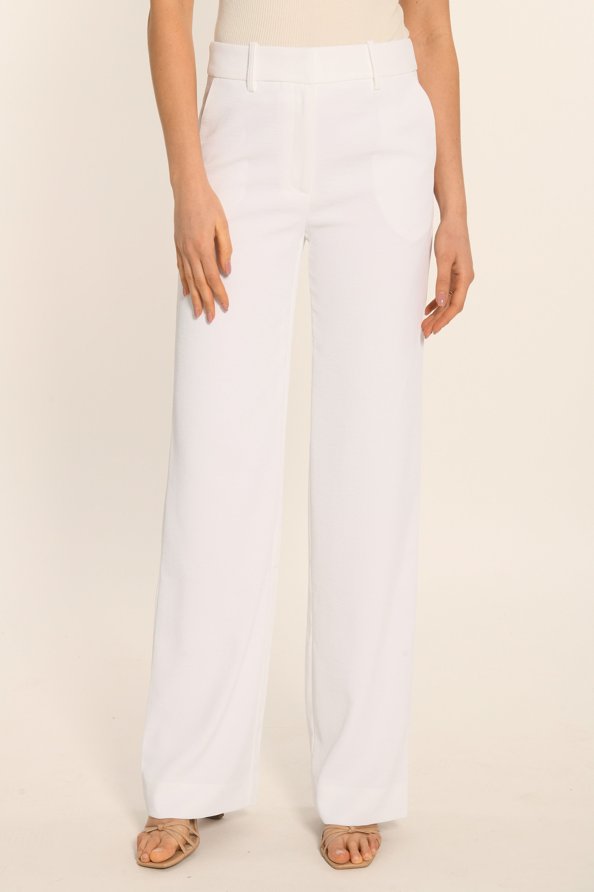 PANTALON TAILLE BASSE - BLANC - ALBA