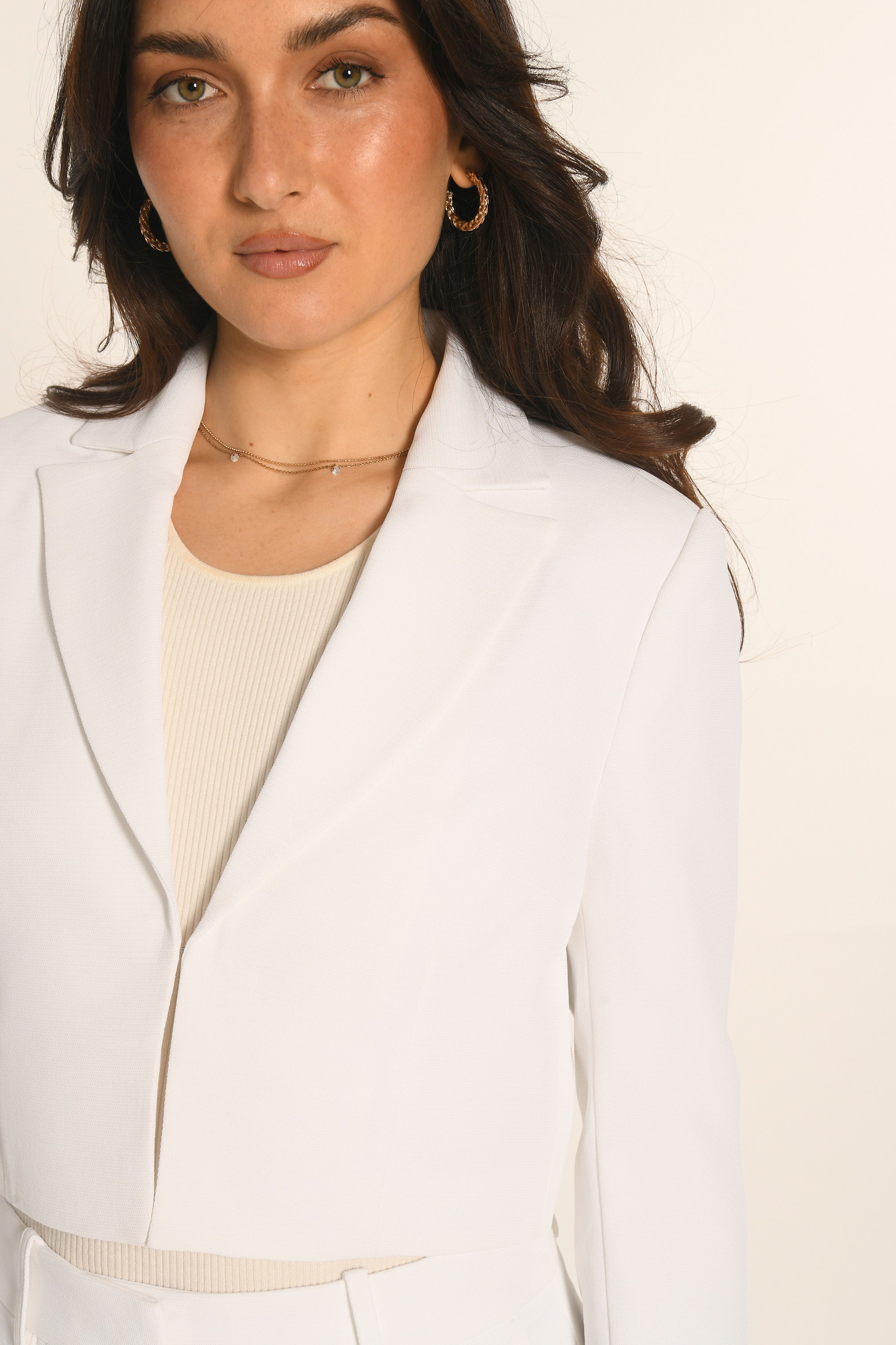 VESTE CROPPED - BLANC - ALBA