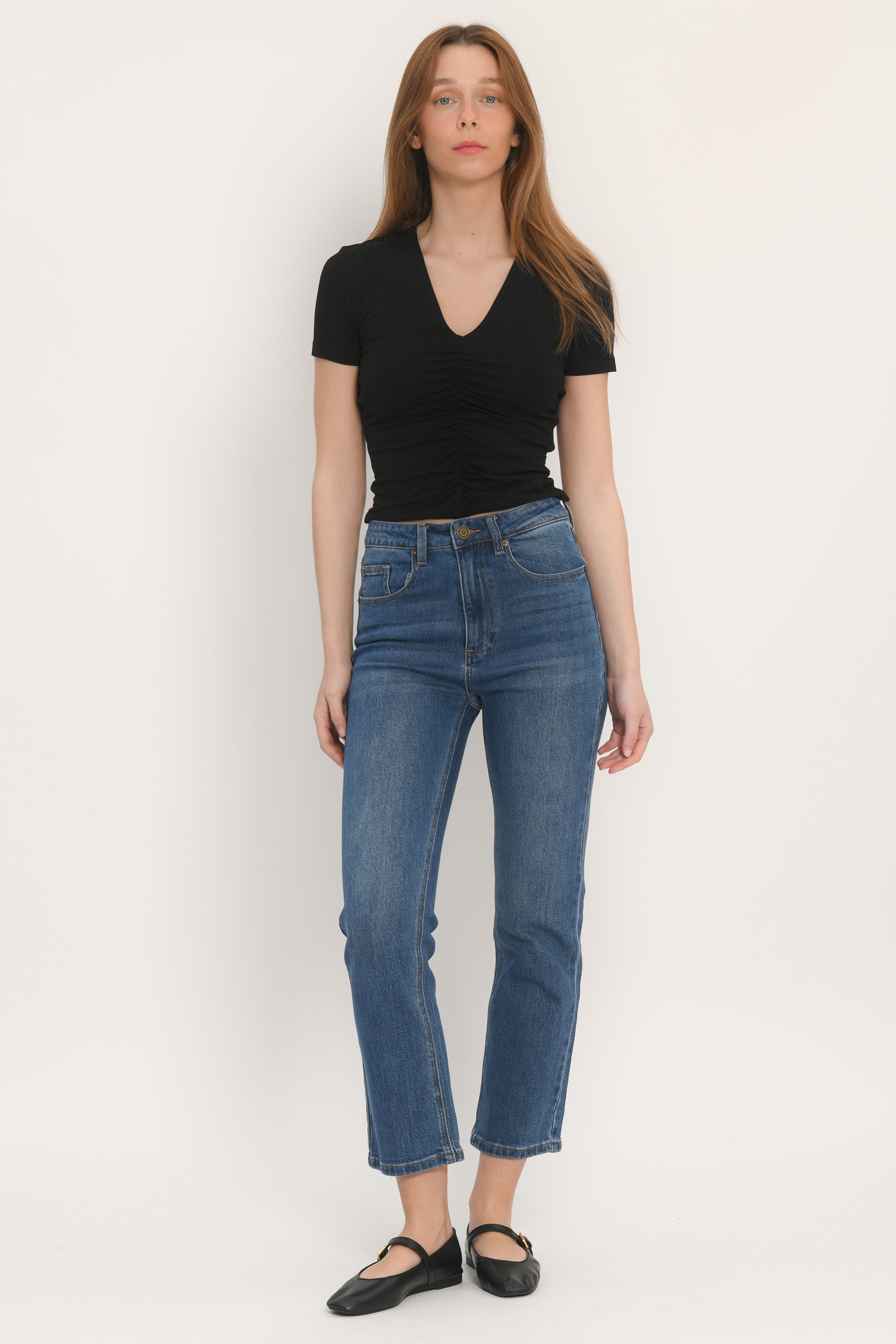 JEAN CROPPED - STONE WASH - ALBION