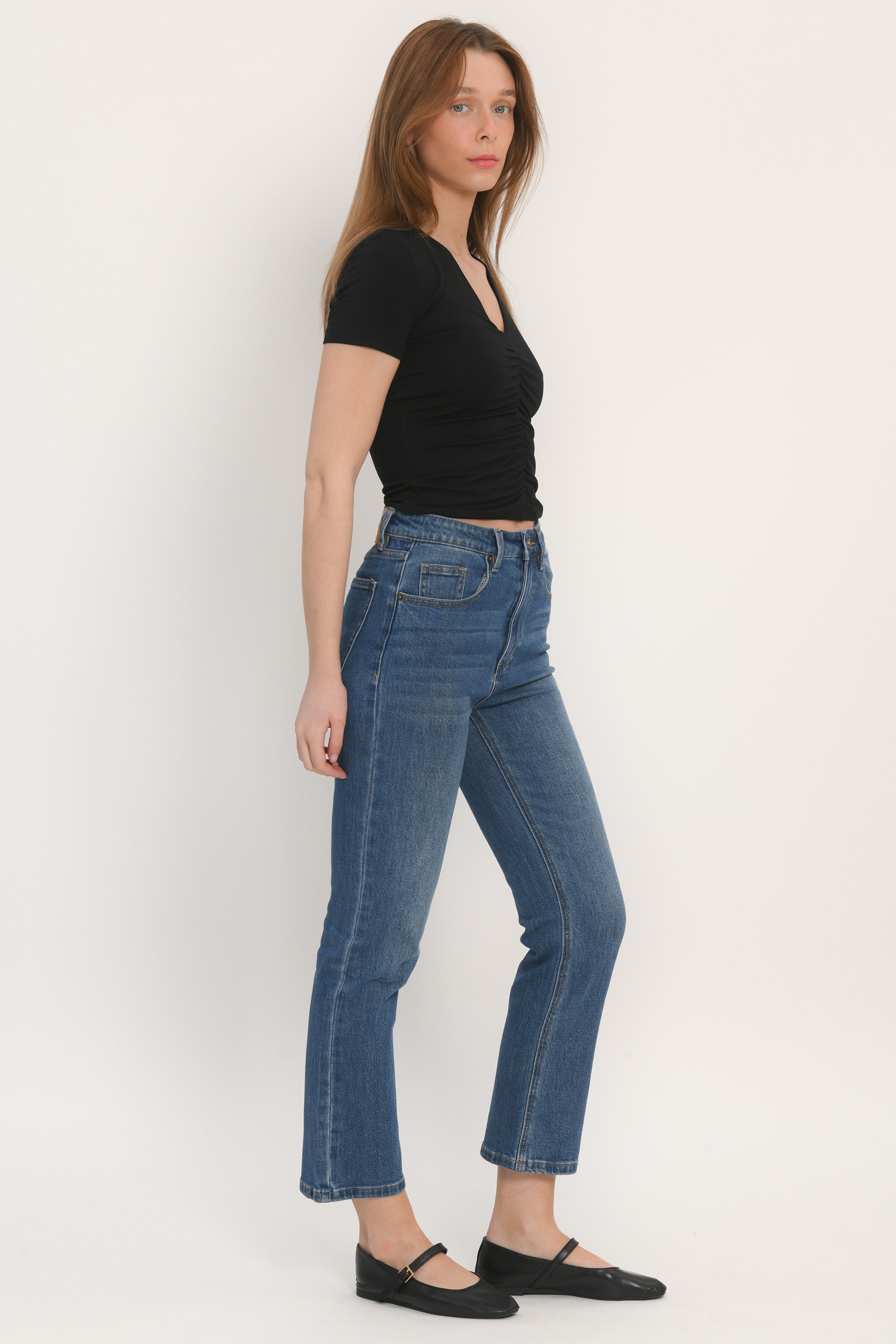JEAN CROPPED - STONE WASH - ALBION