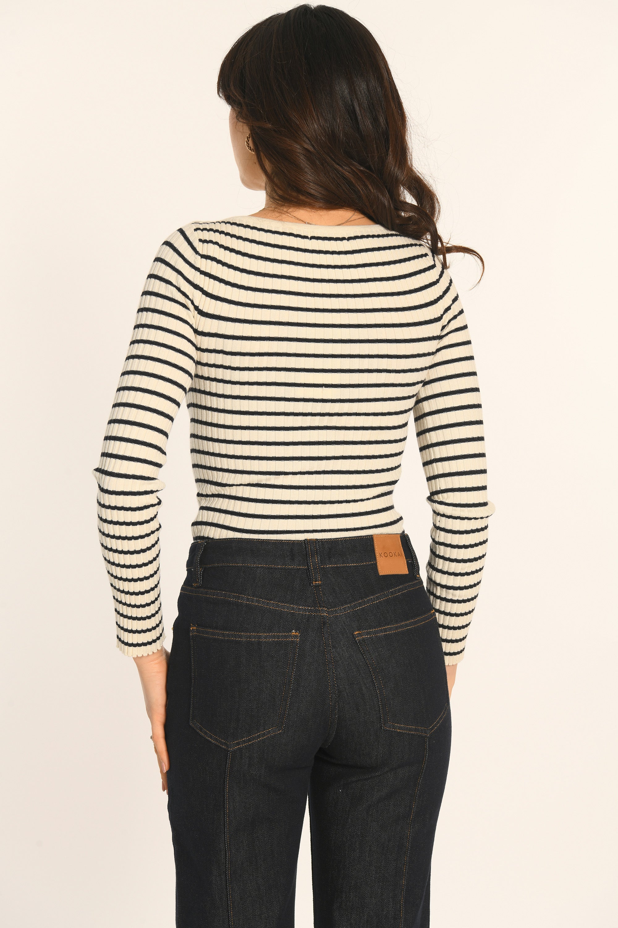 PULL - ÉCRU/NAVY - ALIDA
