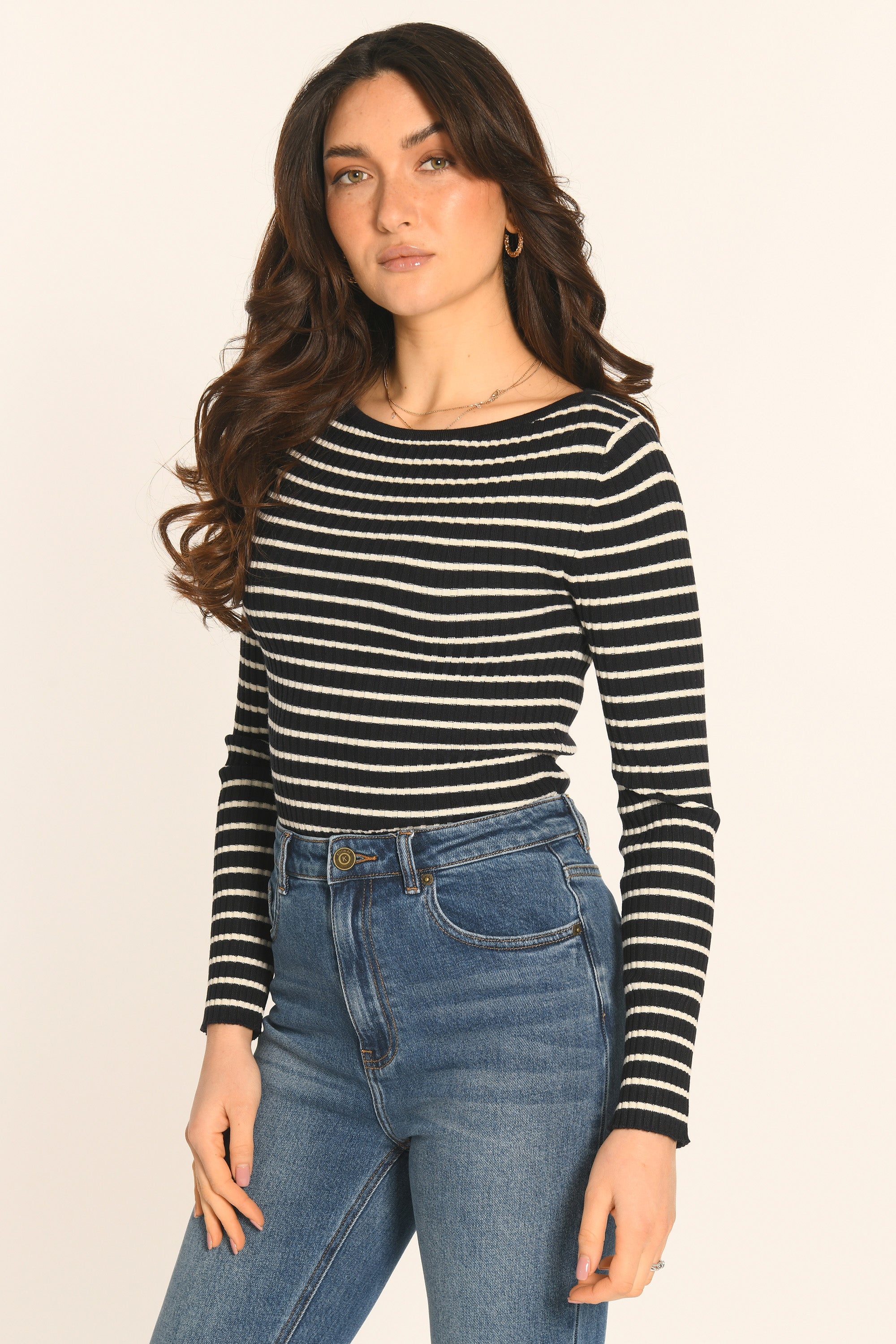PULL - NAVY/ÉCRU - ALIDA