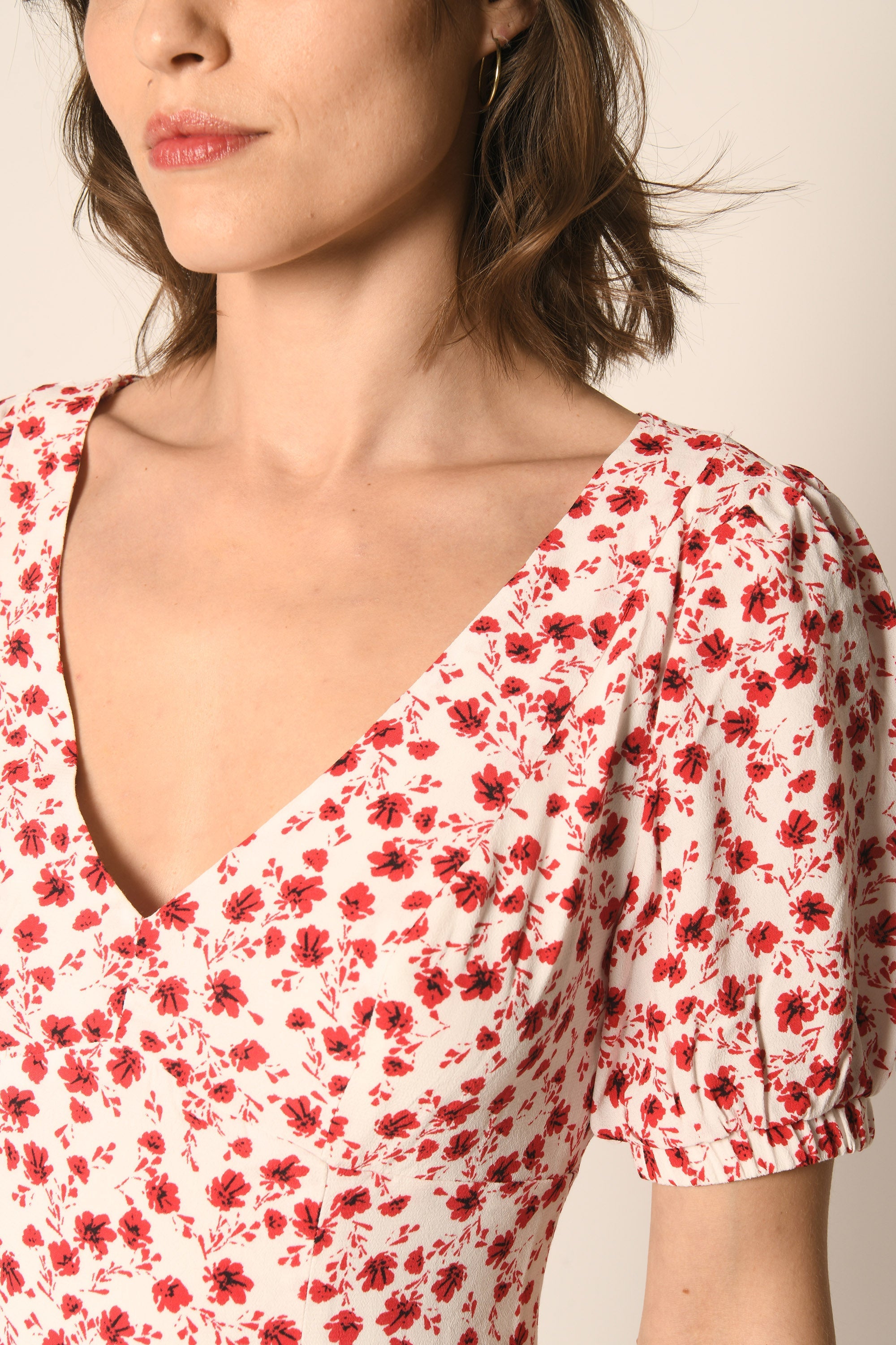 ROBE COURTE- ROUGE - ALIZÉE