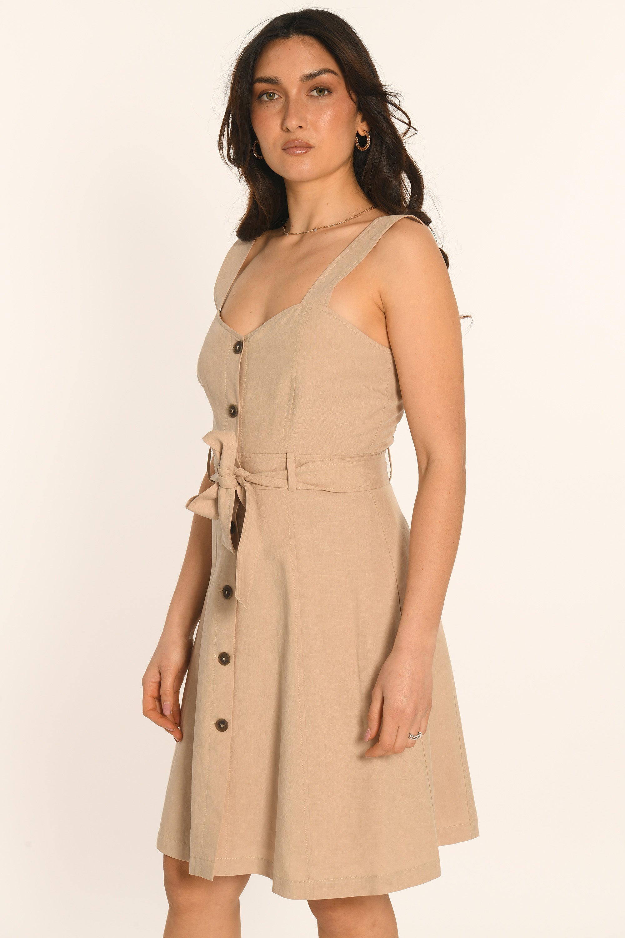 ROBE COURTE - BEIGE - AMAYA