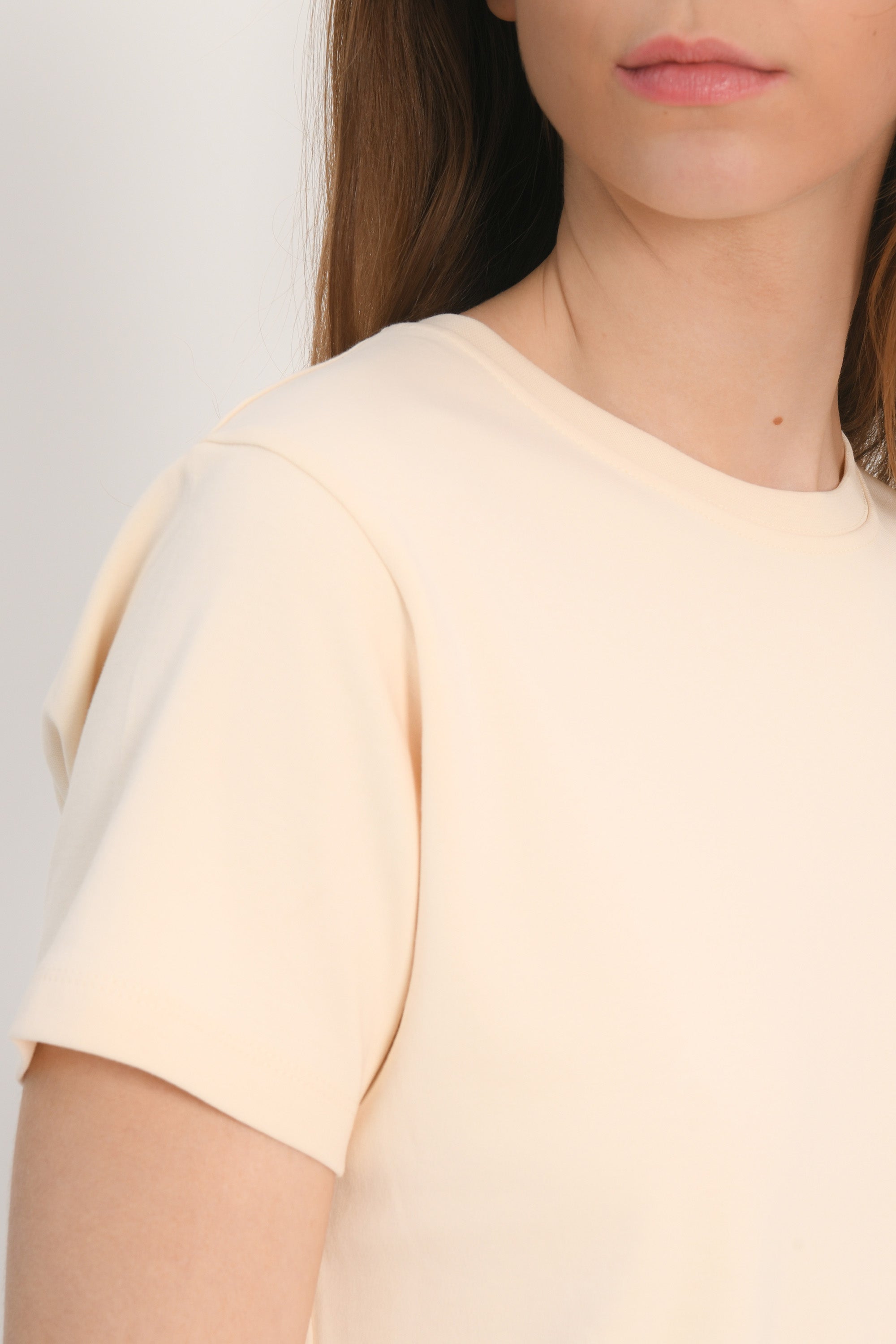 TEE SHIRT BOUTONS - AMBRE - CREME