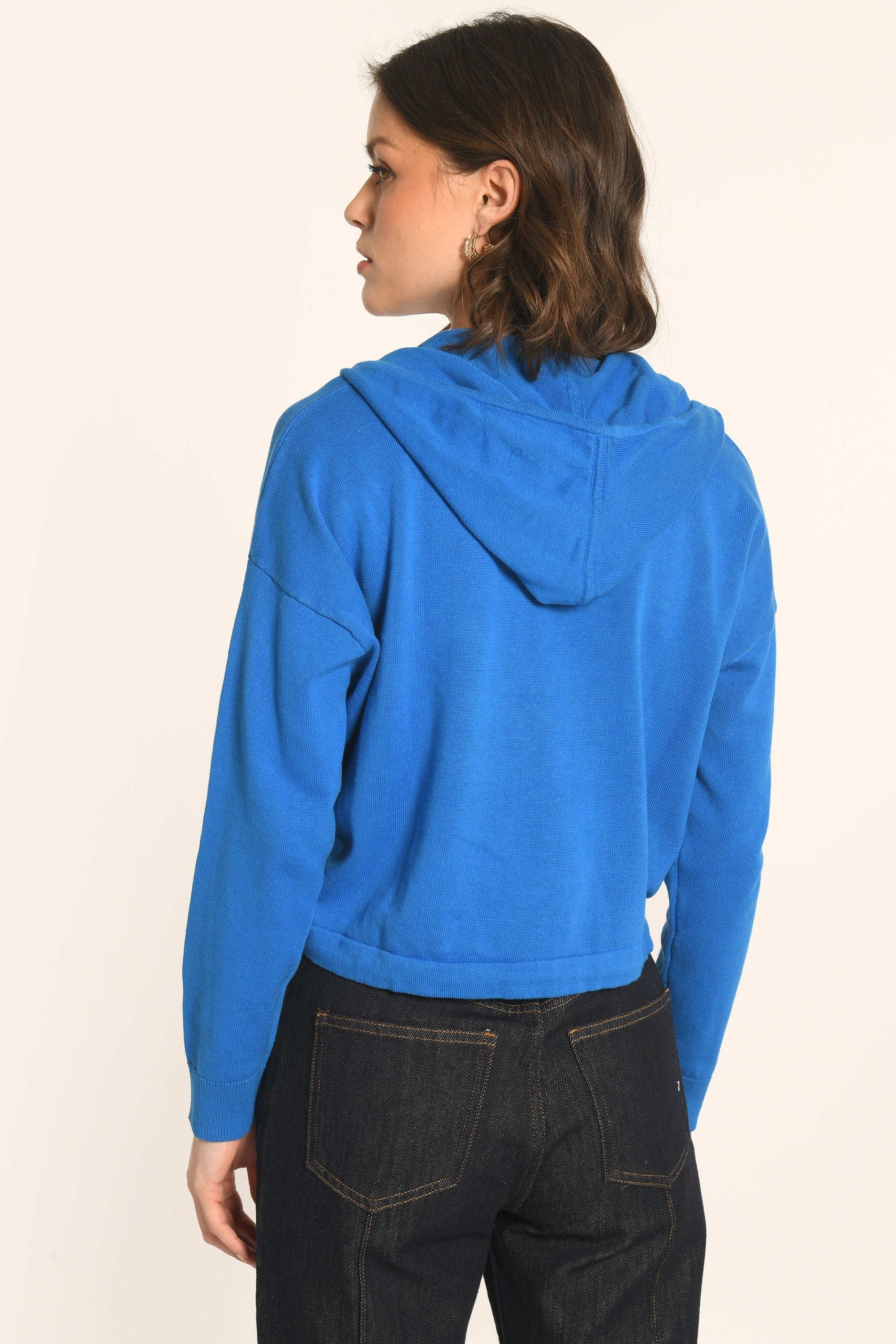 GILET CAPUCHE - INDIGO - ANDINA