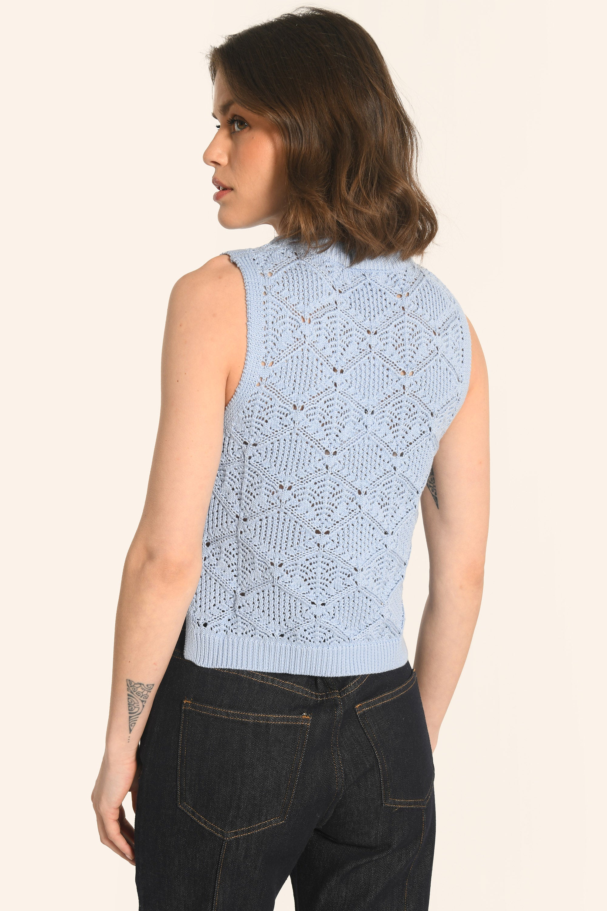 PULL SANS MANCHES - CIEL - ANGE