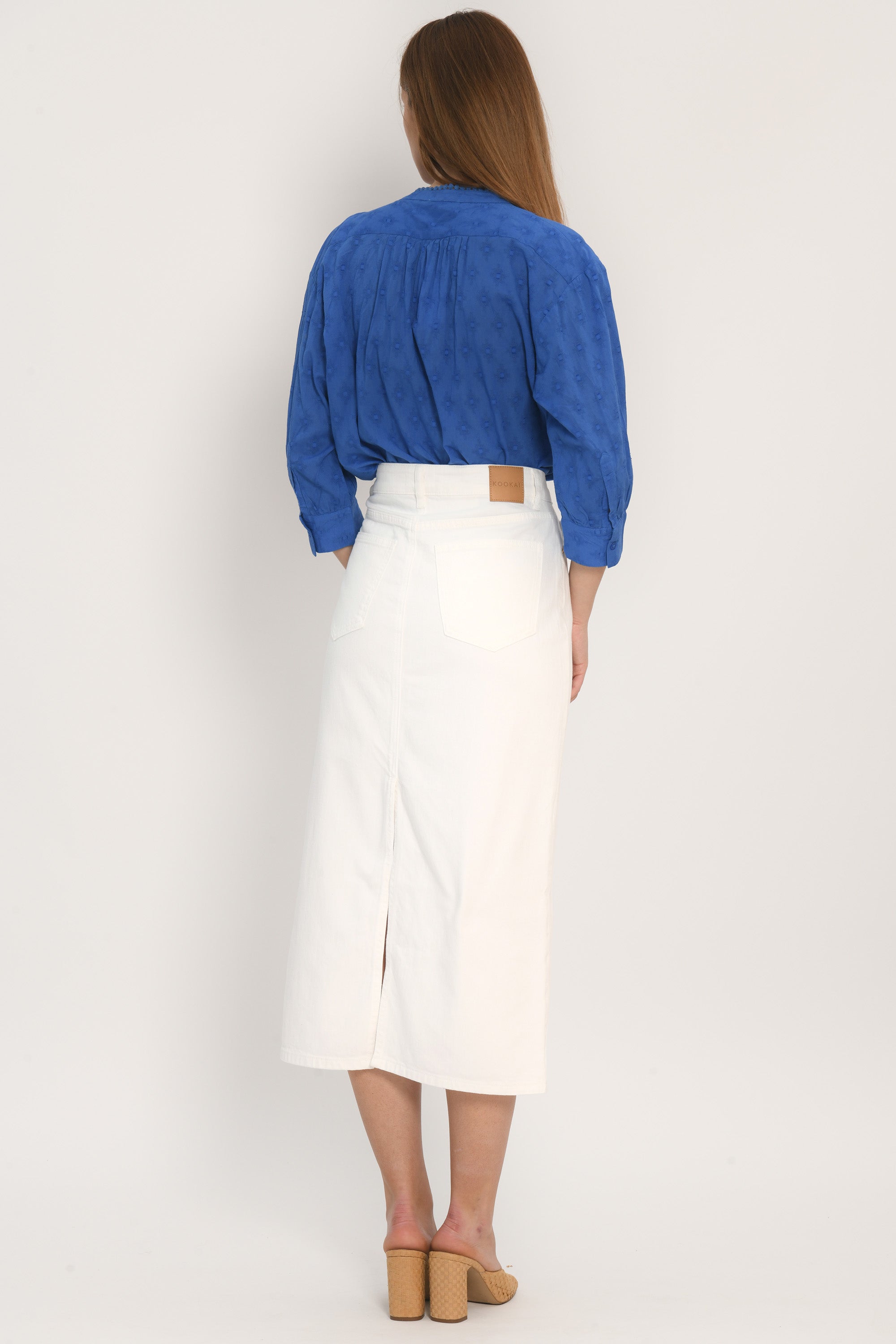 JUPE SPORTWEAR MIDI - ANOUK - BLANC