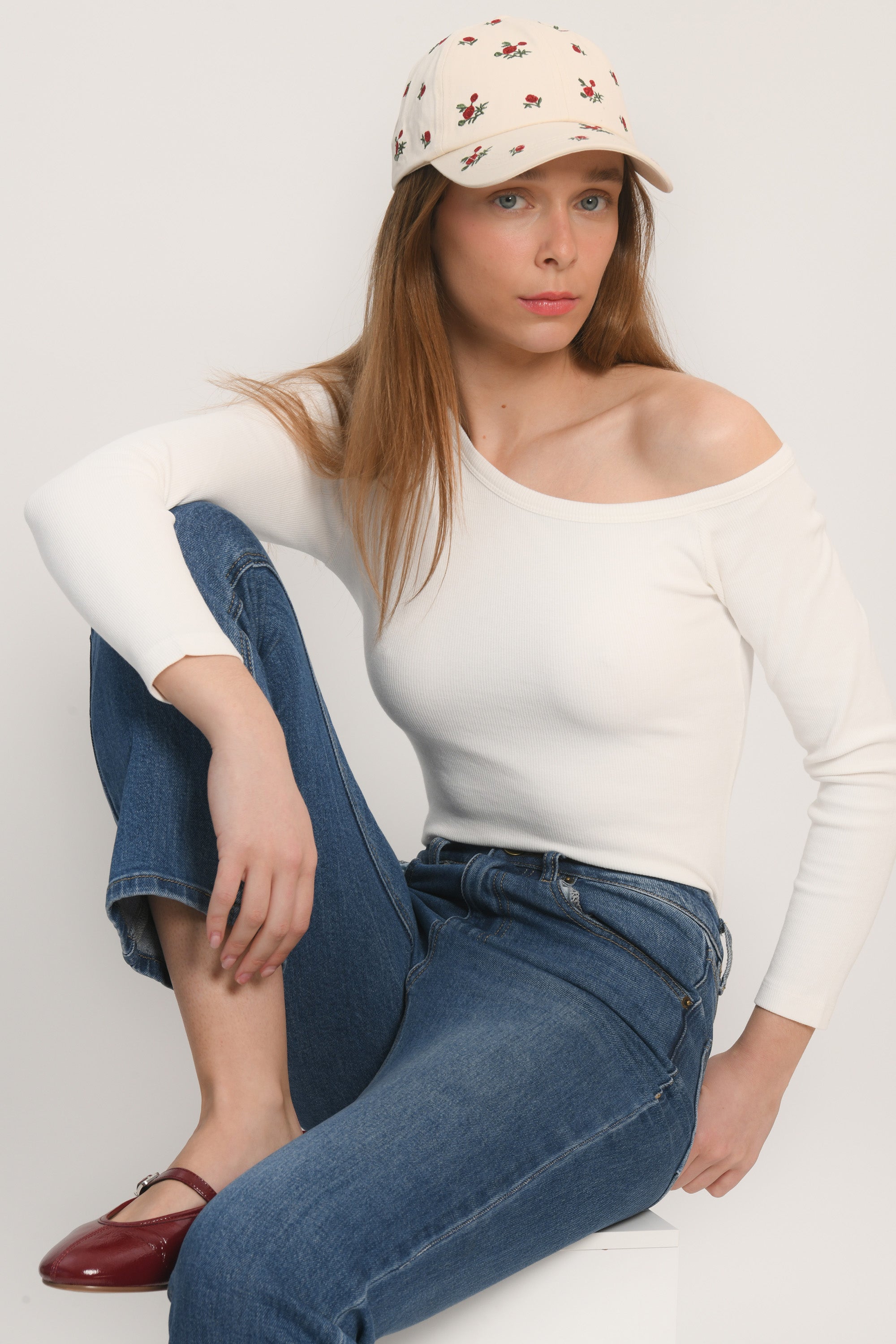TEE SHIRT MANCHES LONGUES - ANYA - BLANC