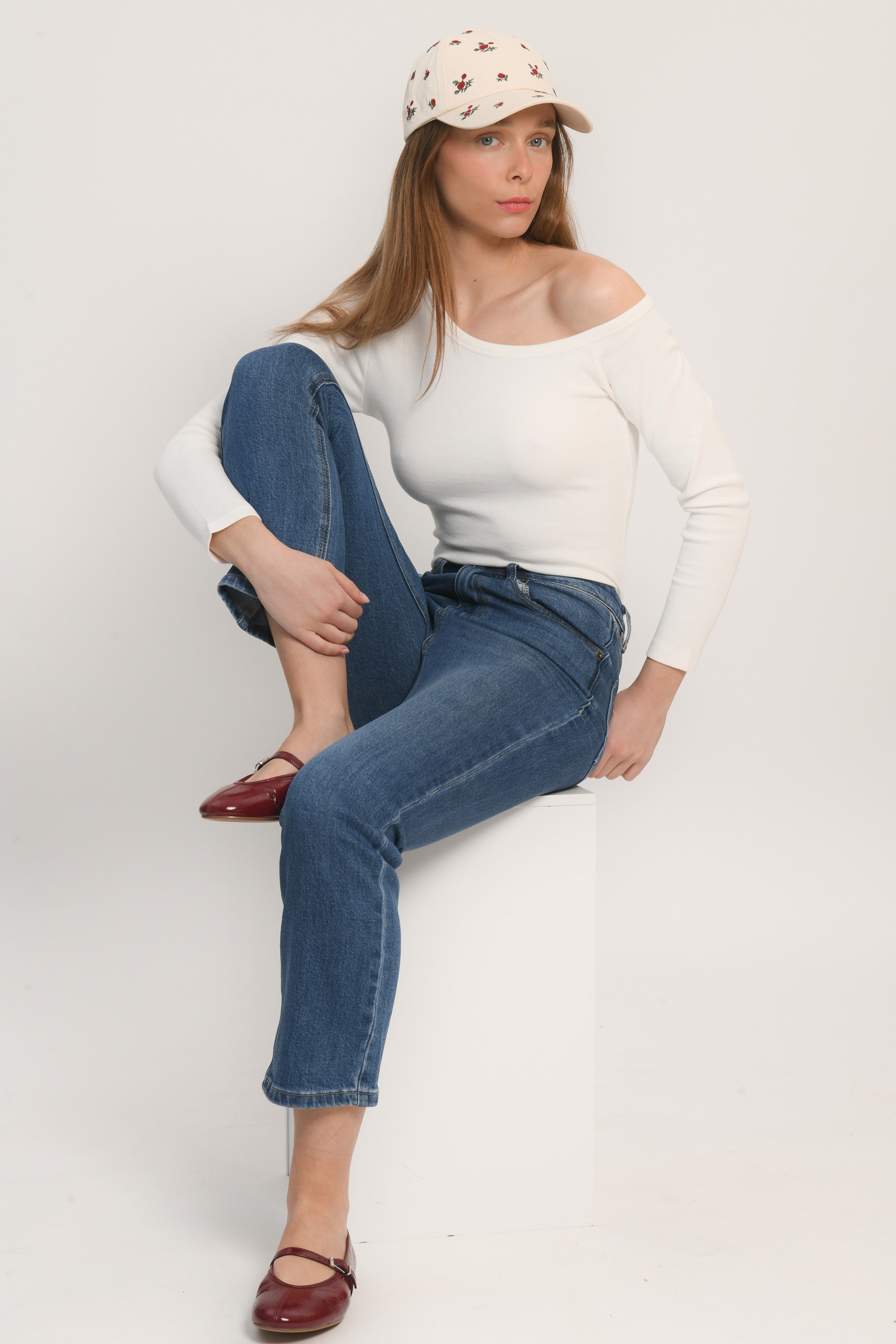 TEE SHIRT MANCHES LONGUES - ANYA - BLANC