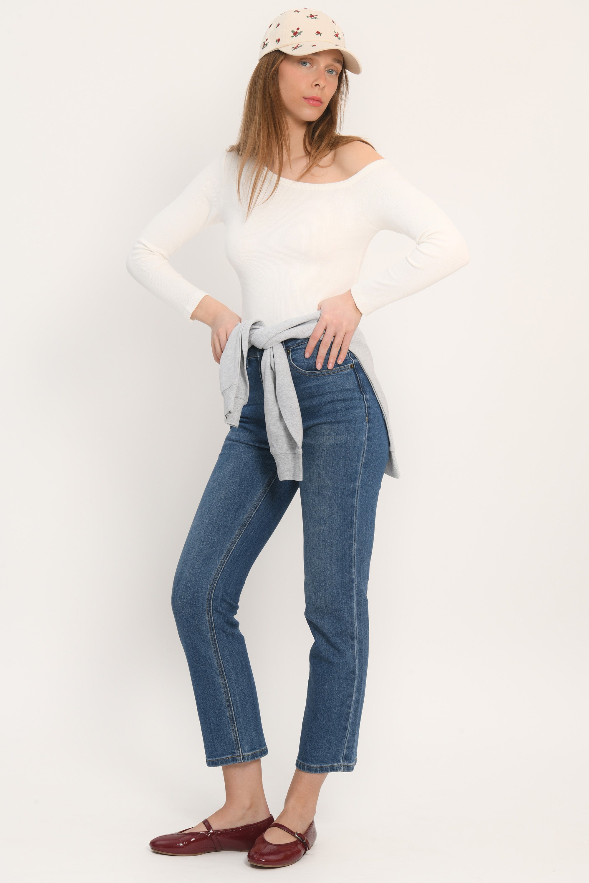 TEE SHIRT MANCHES LONGUES - ANYA - BLANC