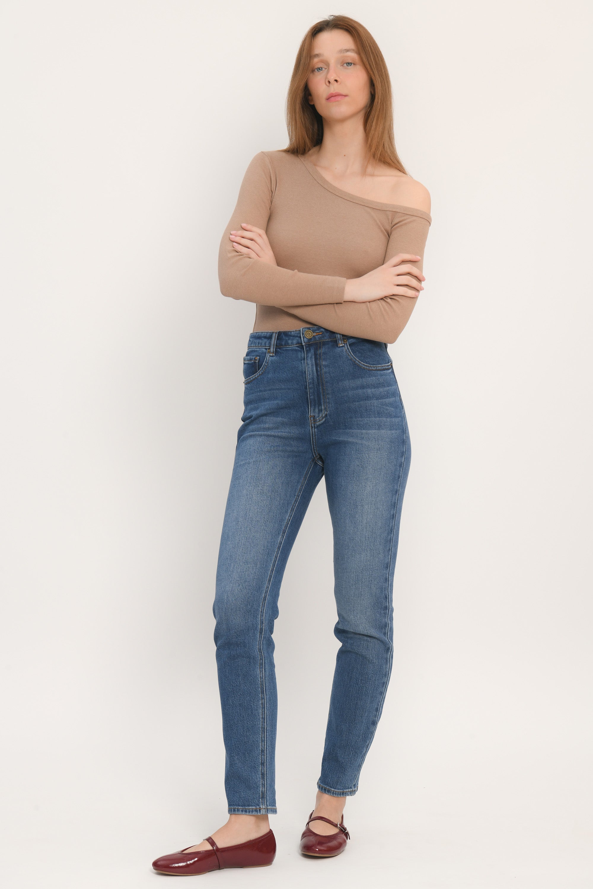 TEE SHIRT MANCHES LONGUES - ANYA - CAMEL
