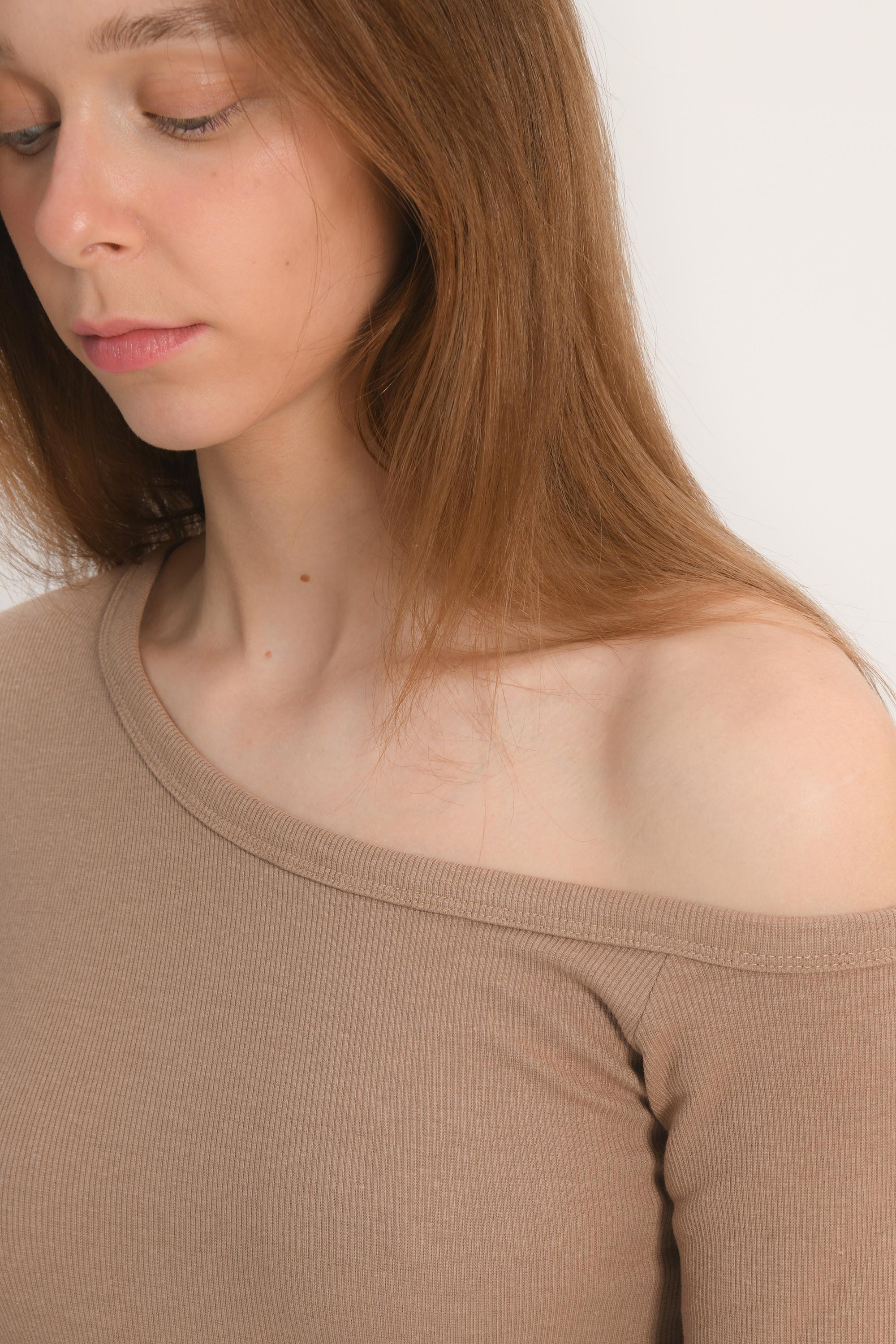 TEE SHIRT MANCHES LONGUES - ANYA - CAMEL