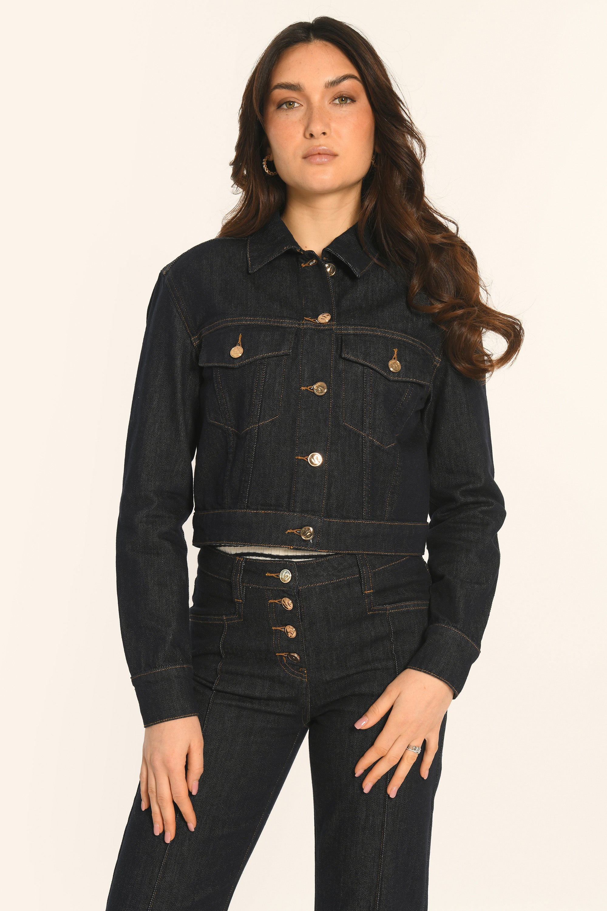 VESTE CROPPED - RINSE - ARIETTE