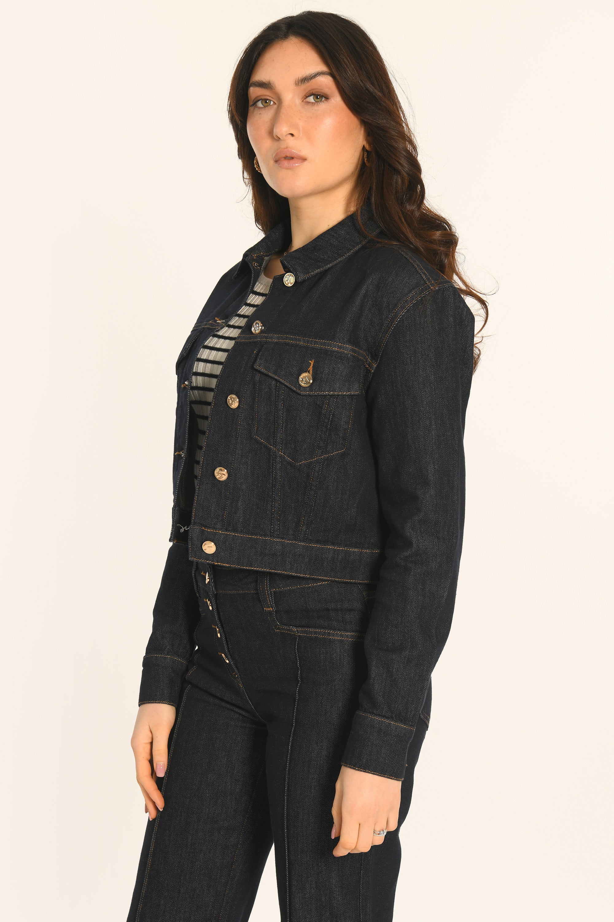 VESTE CROPPED - RINSE - ARIETTE