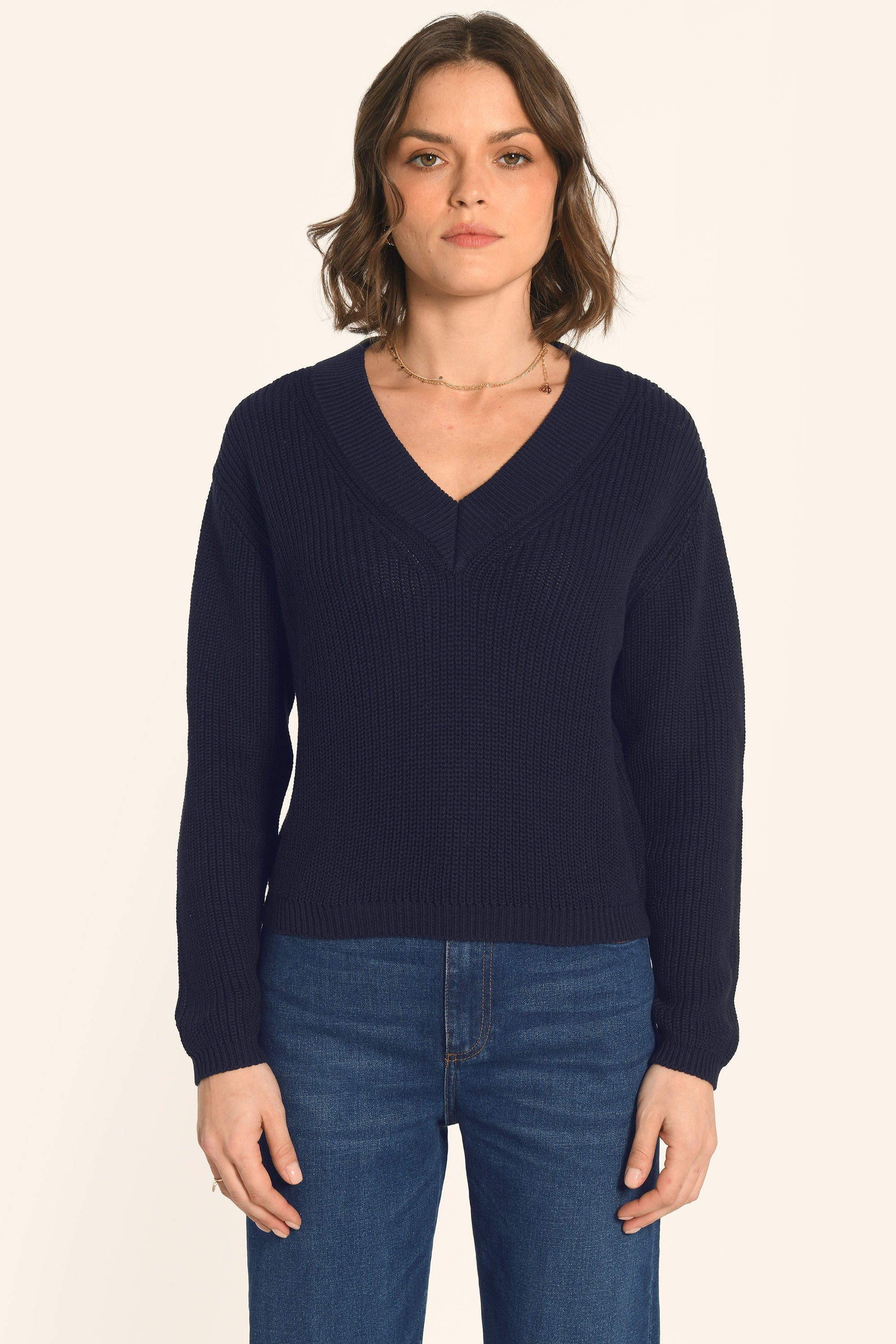 PULL COL V - NAVY - ARVID