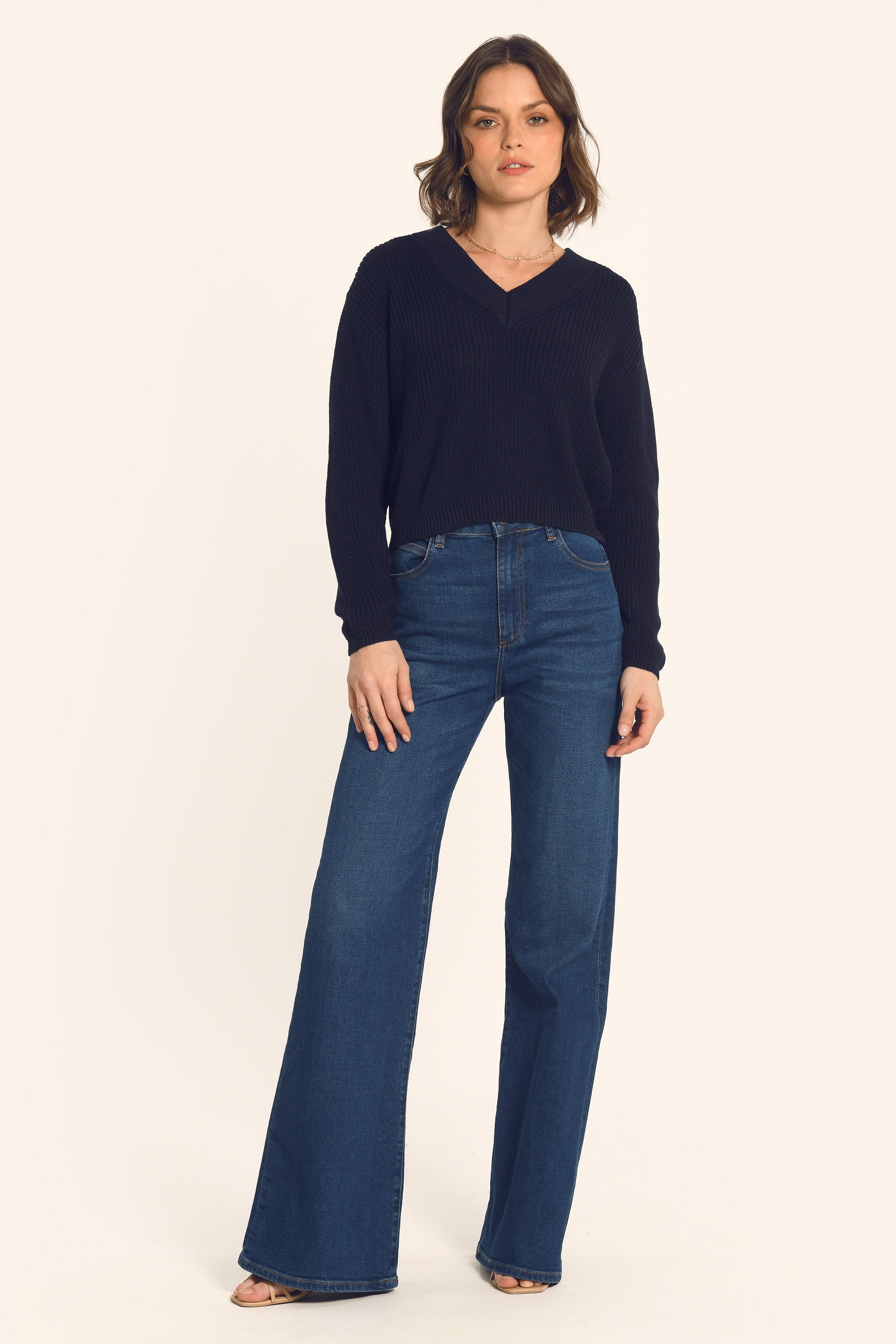 PULL COL V - NAVY - ARVID