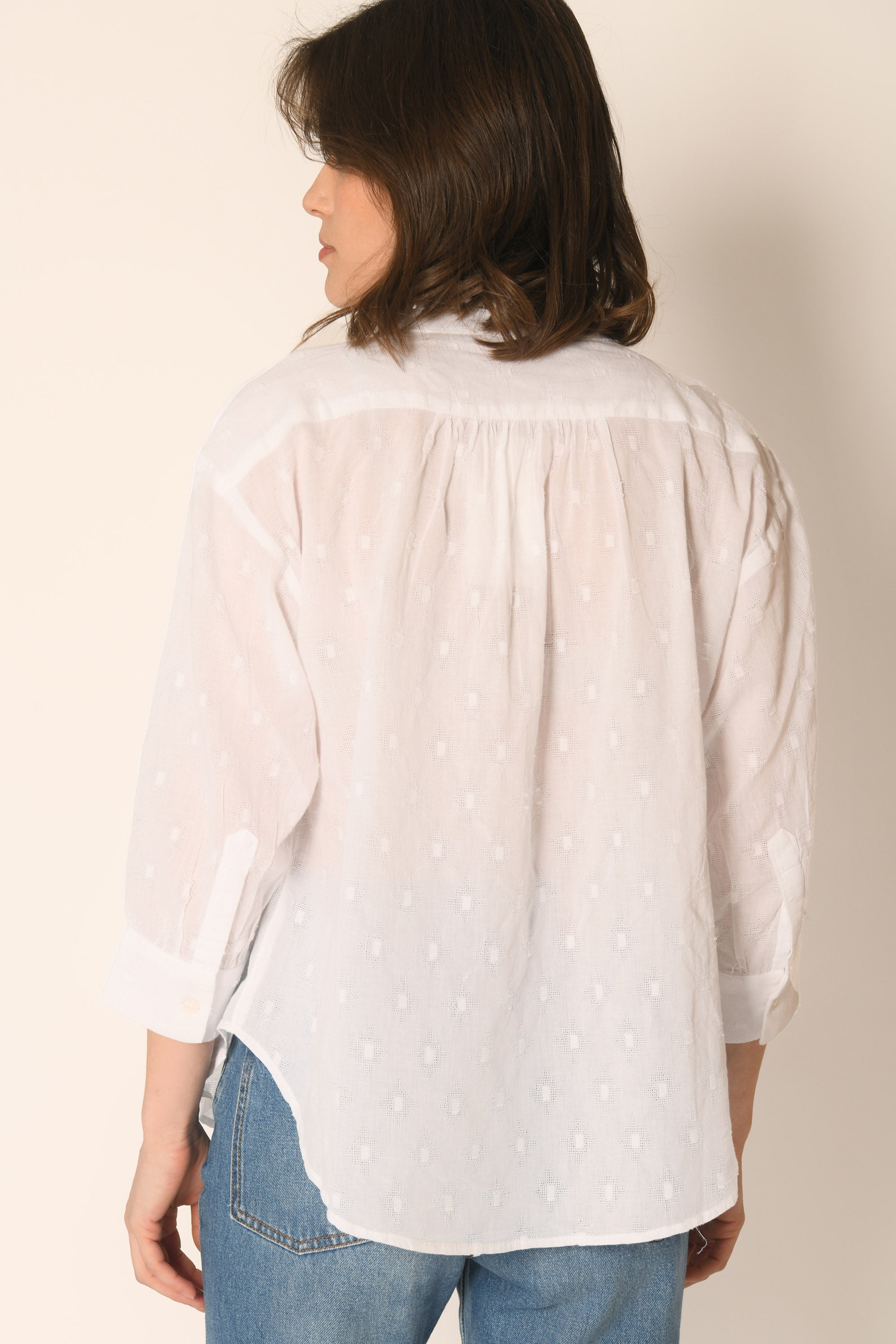 BLOUSE - BLANC - ASSAM