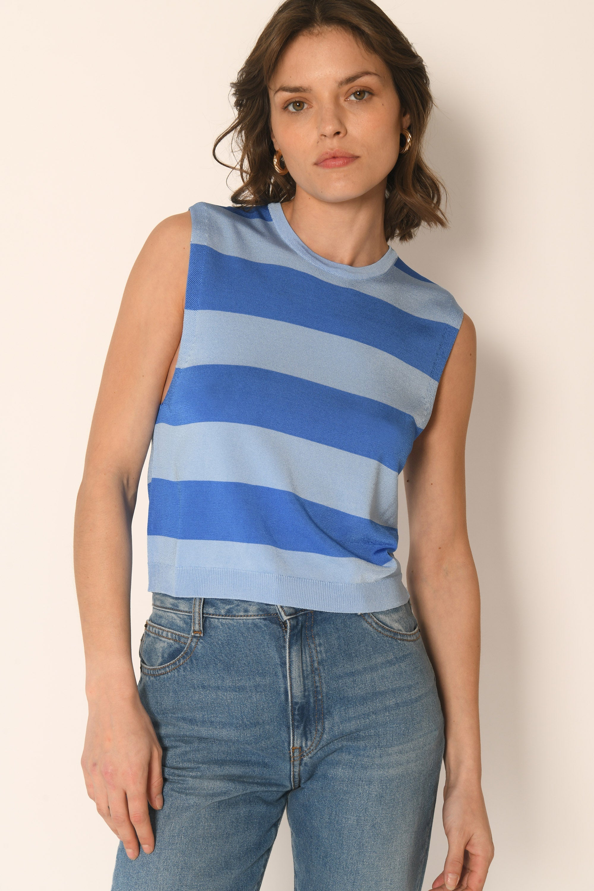 PULL SANS MANCHES - CIEL/BLEU - ATHENA
