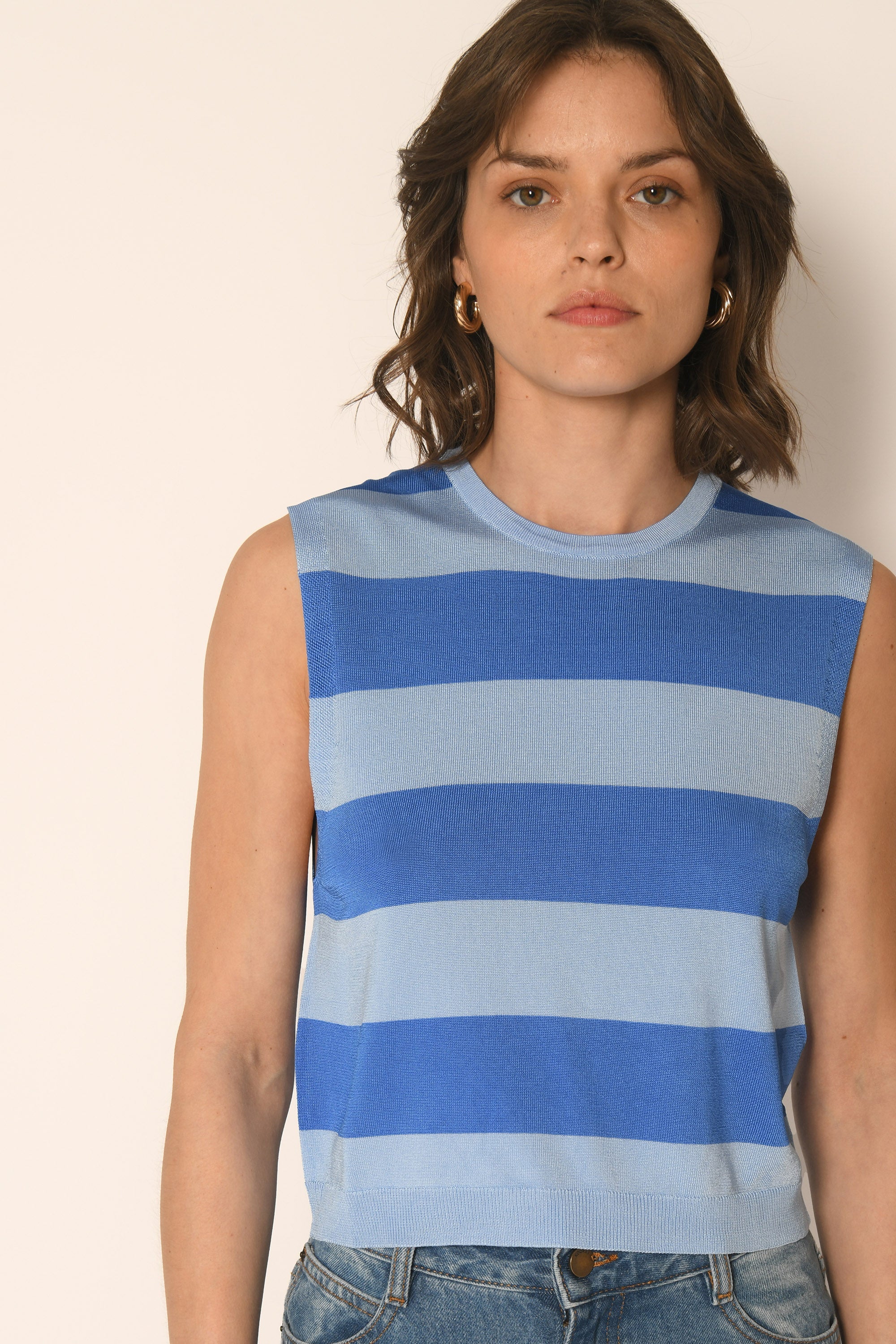 PULL SANS MANCHES - CIEL/BLEU - ATHENA