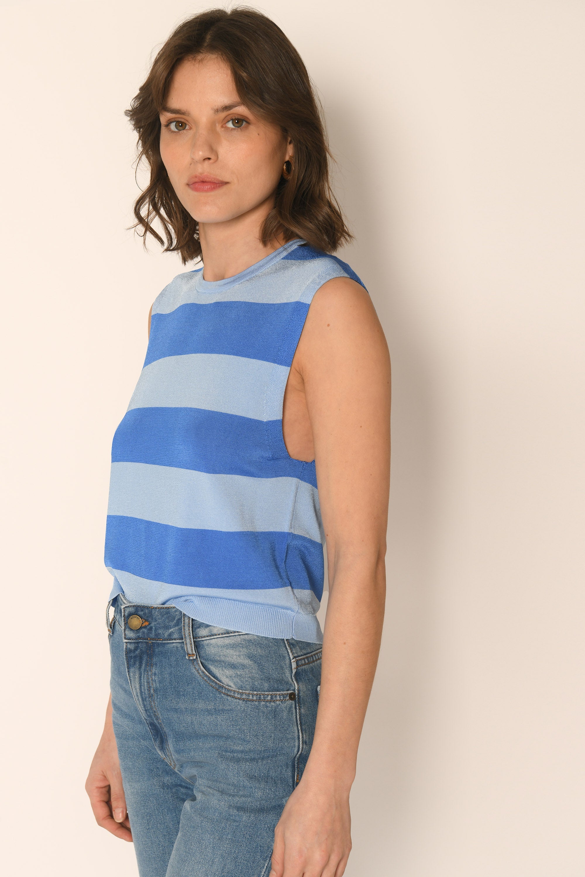 PULL SANS MANCHES - CIEL/BLEU - ATHENA
