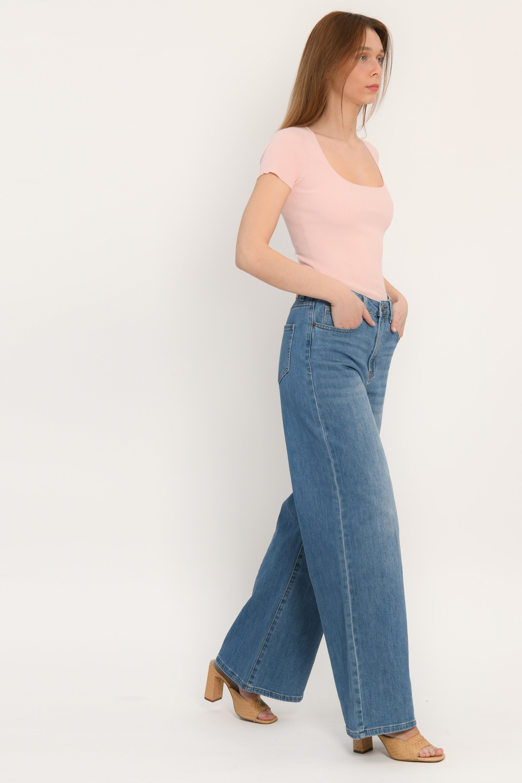 JEAN LARGE SOUPLE - ATLANTA - STONE WASH