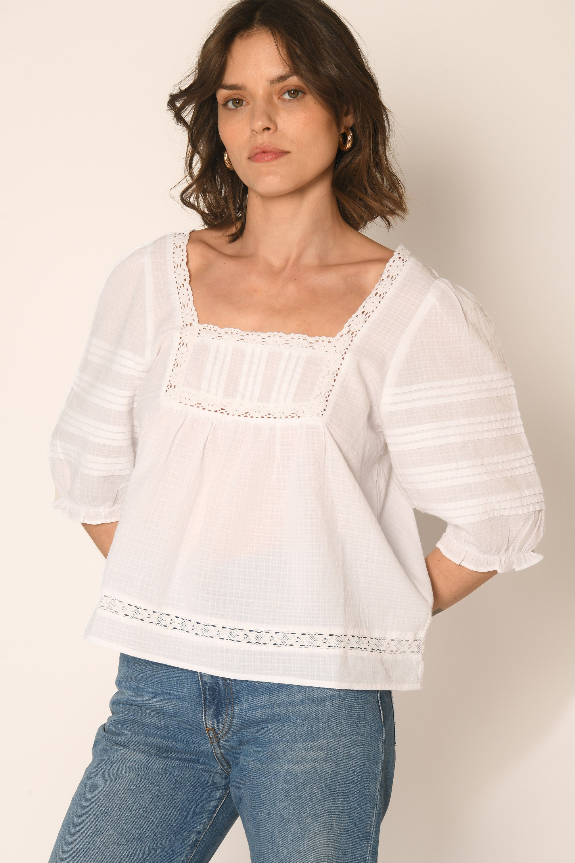 BLOUSE - BLANC - ATLAS