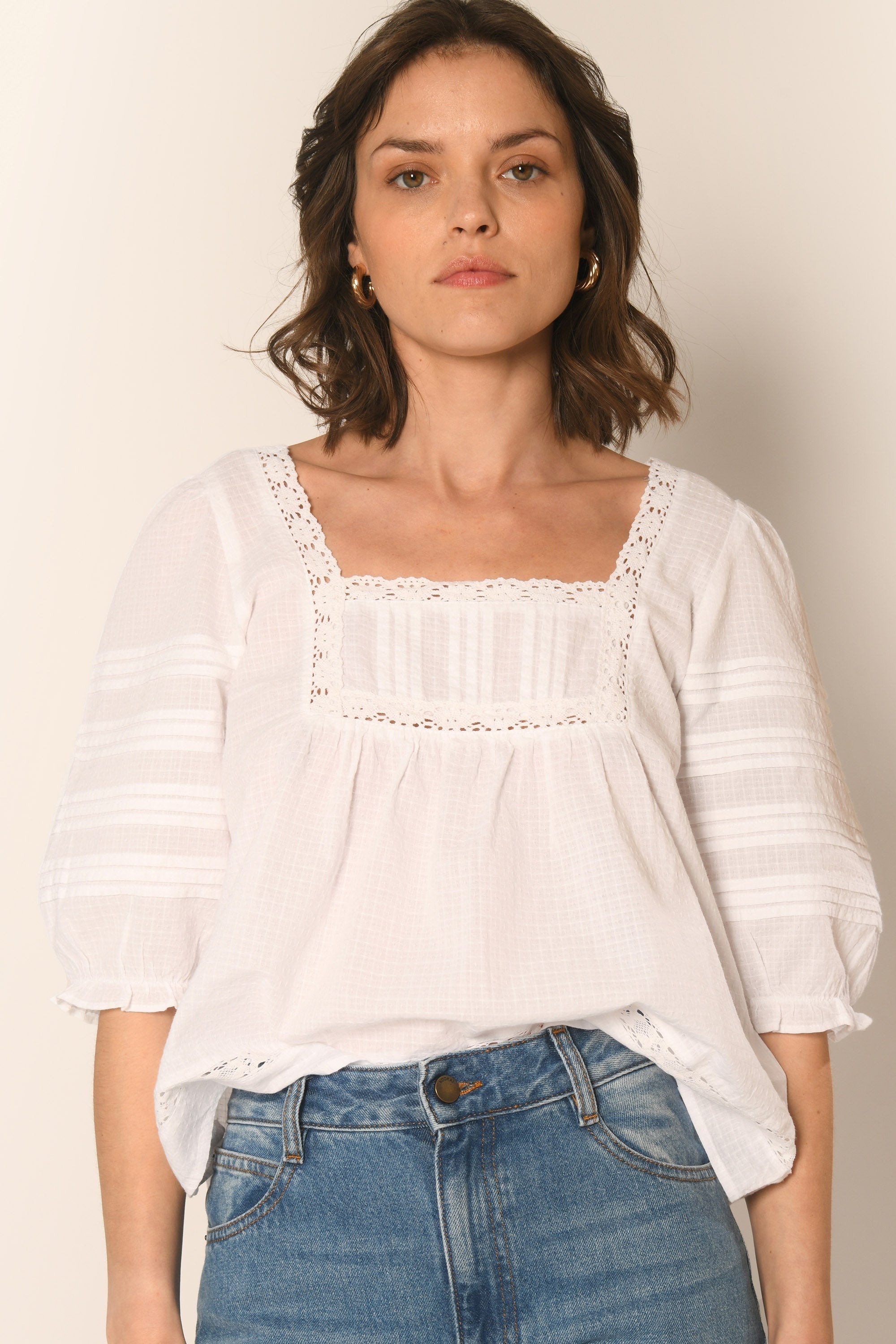 BLOUSE - BLANC - ATLAS
