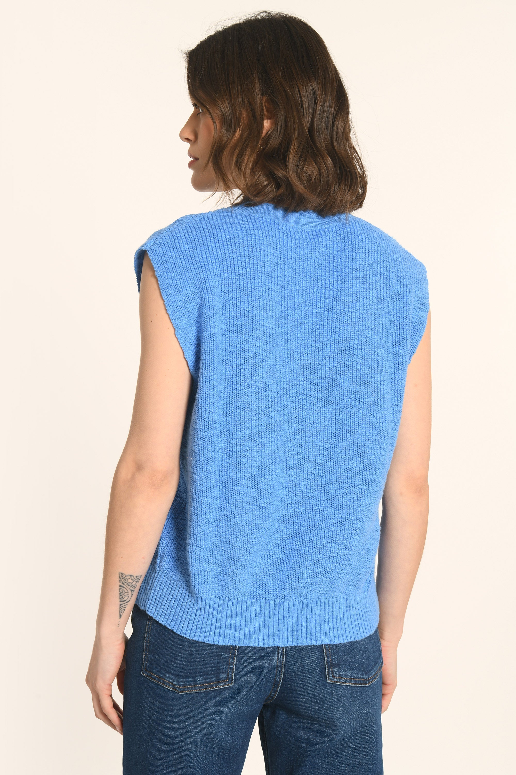PULL SANS MANCHES - AZUR - AUDREY