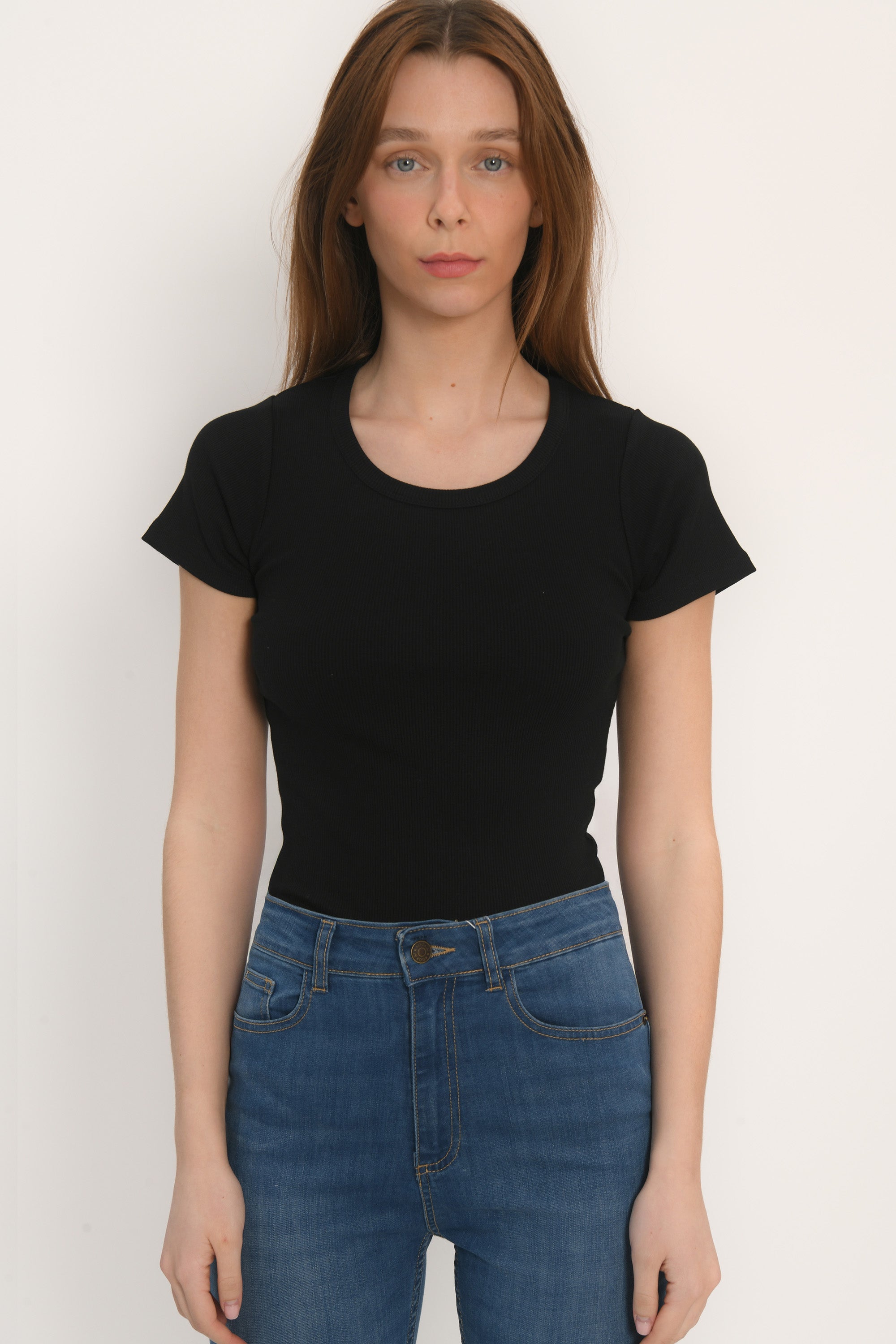 TEE SHIRT MANCHES COURTES - JENNY - NOIR