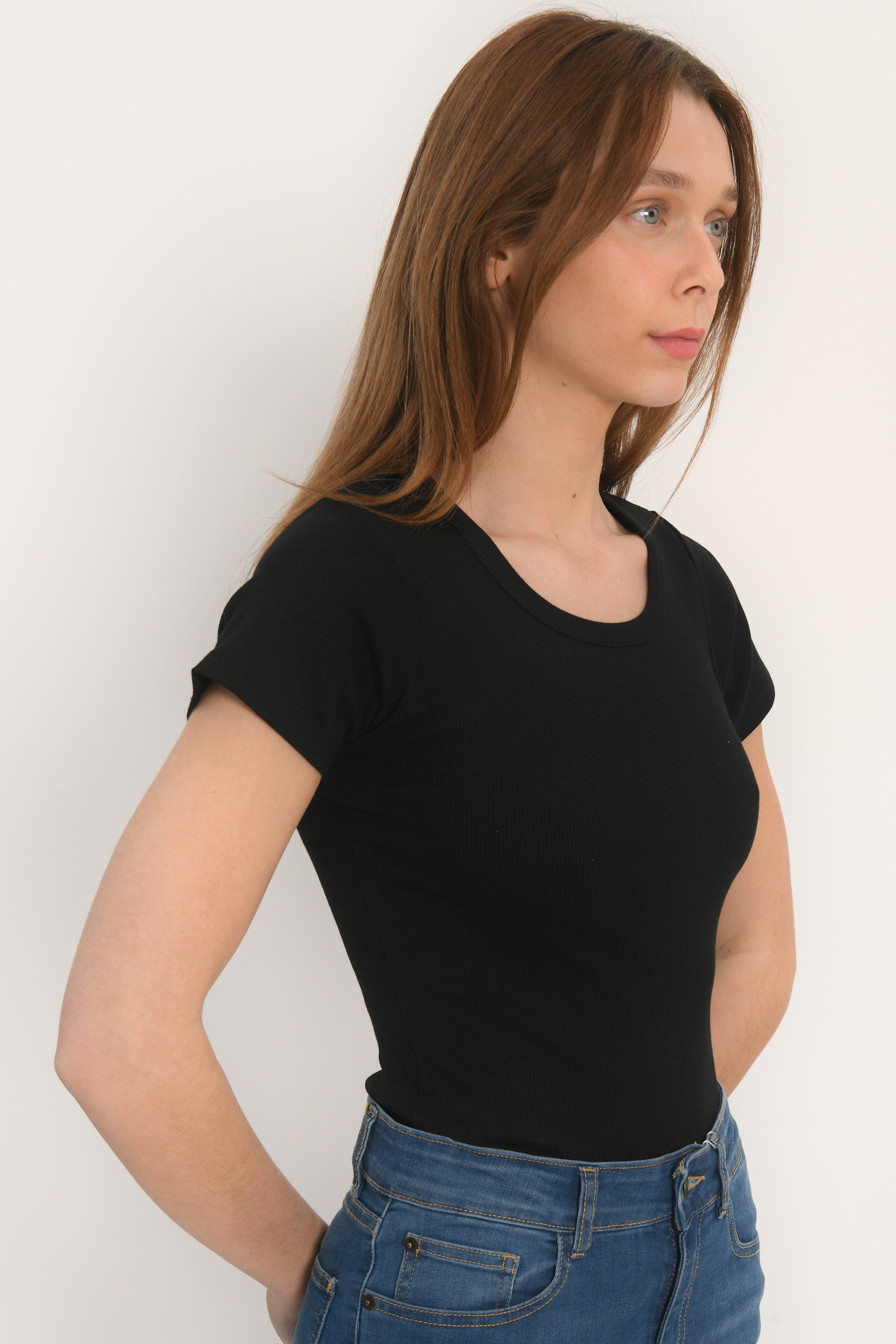 TEE SHIRT MANCHES COURTES - JENNY - NOIR