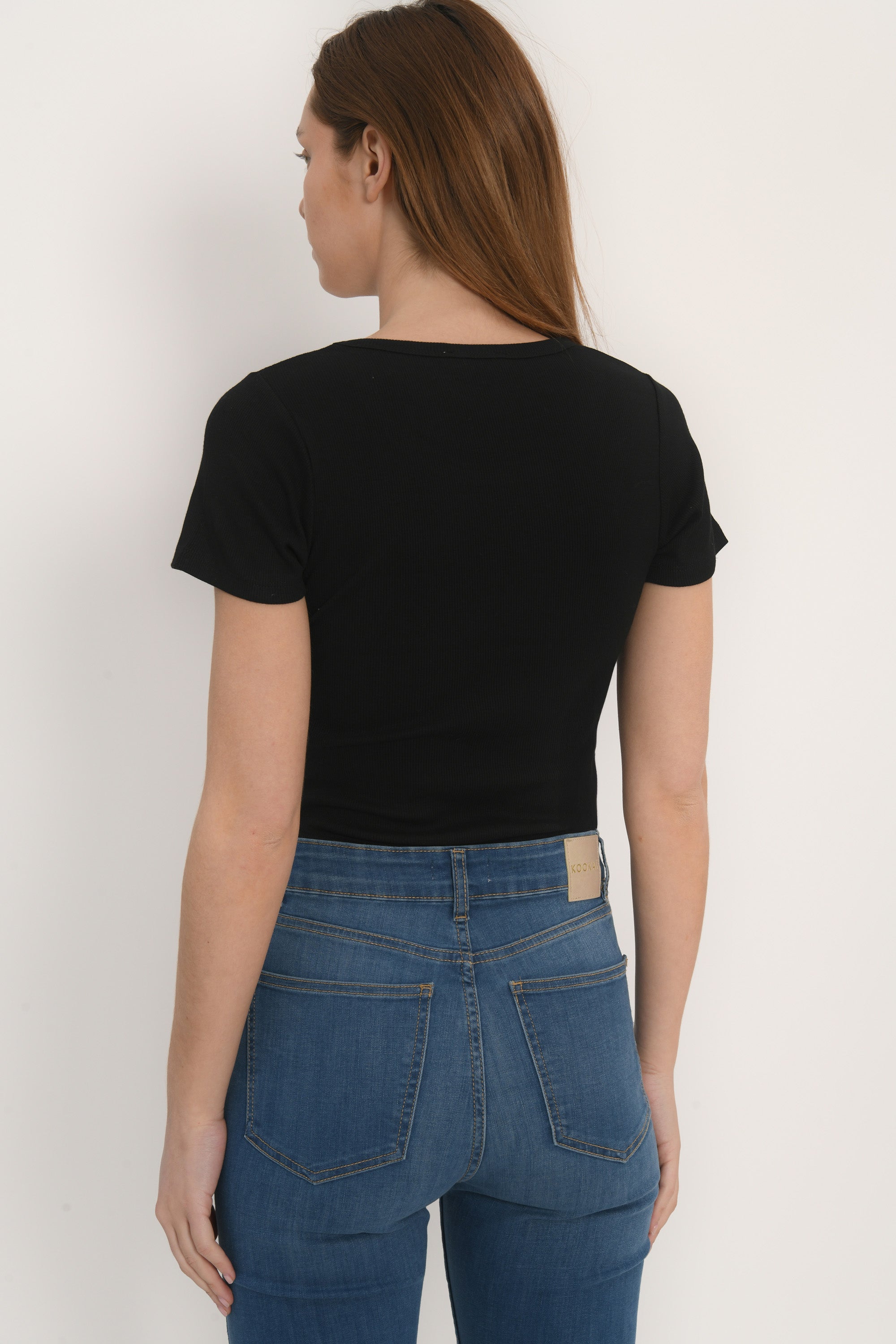 TEE SHIRT MANCHES COURTES - JENNY - NOIR