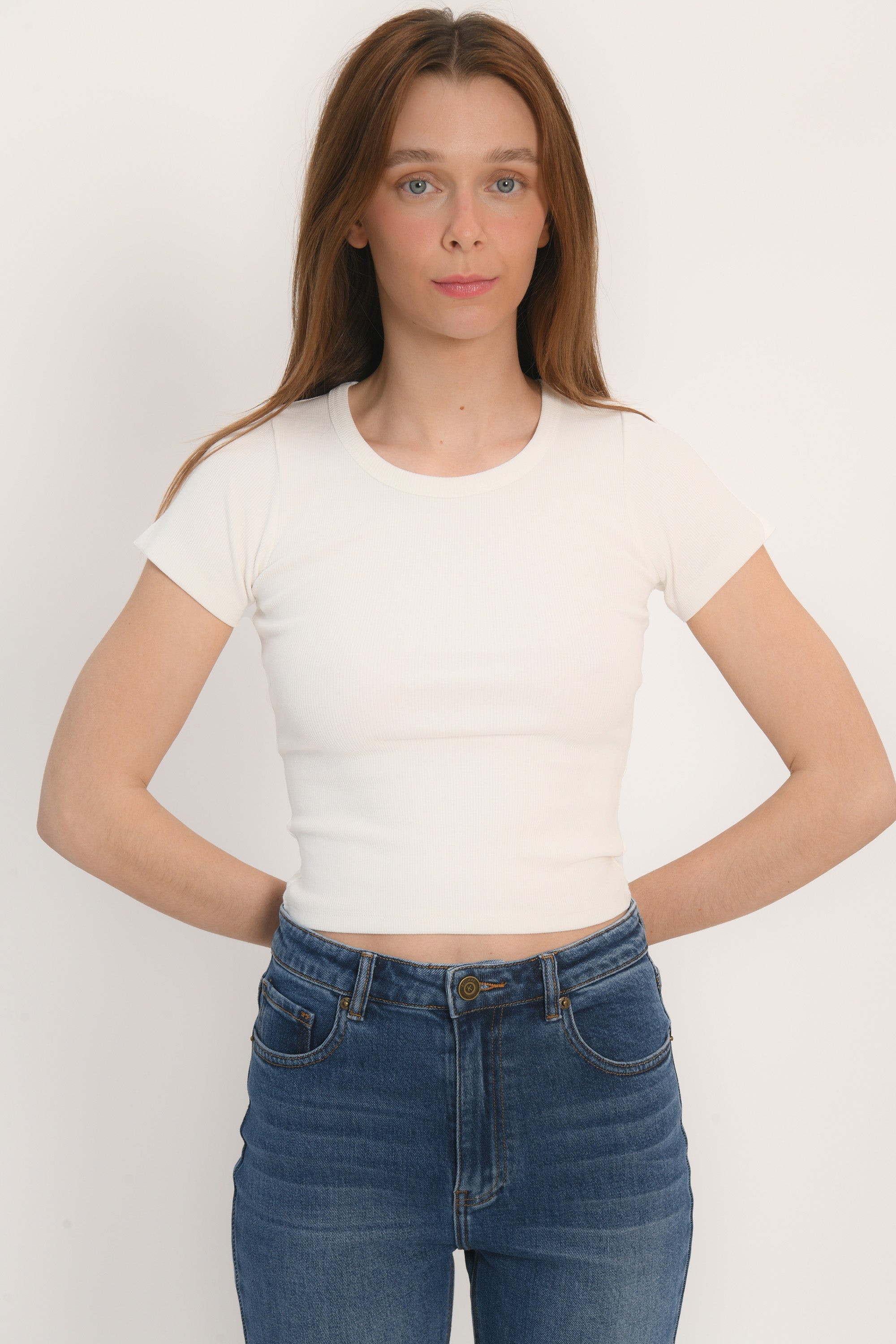 TEE SHIRT MANCHES COURTES - JENNY - BLANC