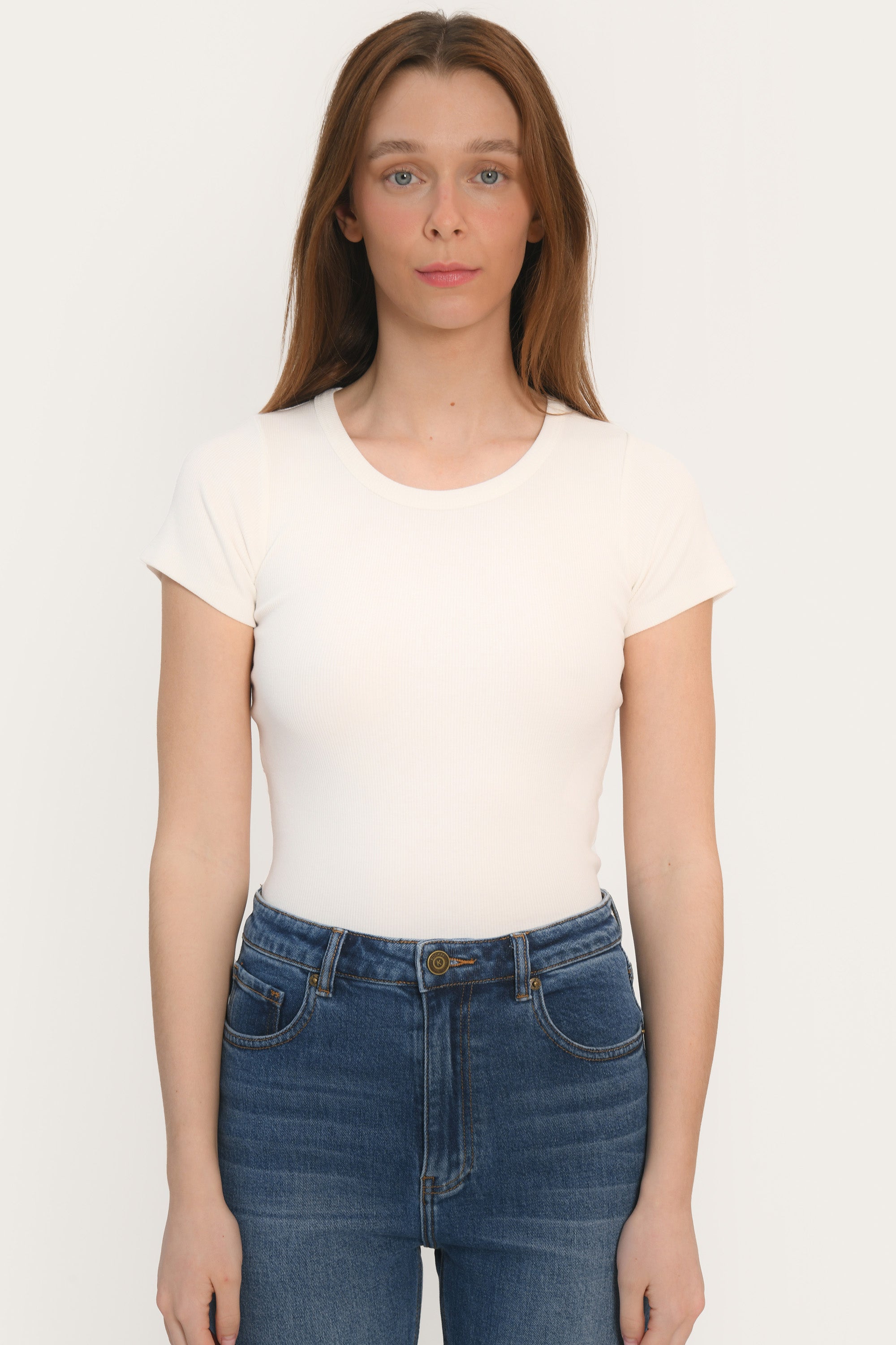 TEE SHIRT MANCHES COURTES - JENNY - BLANC