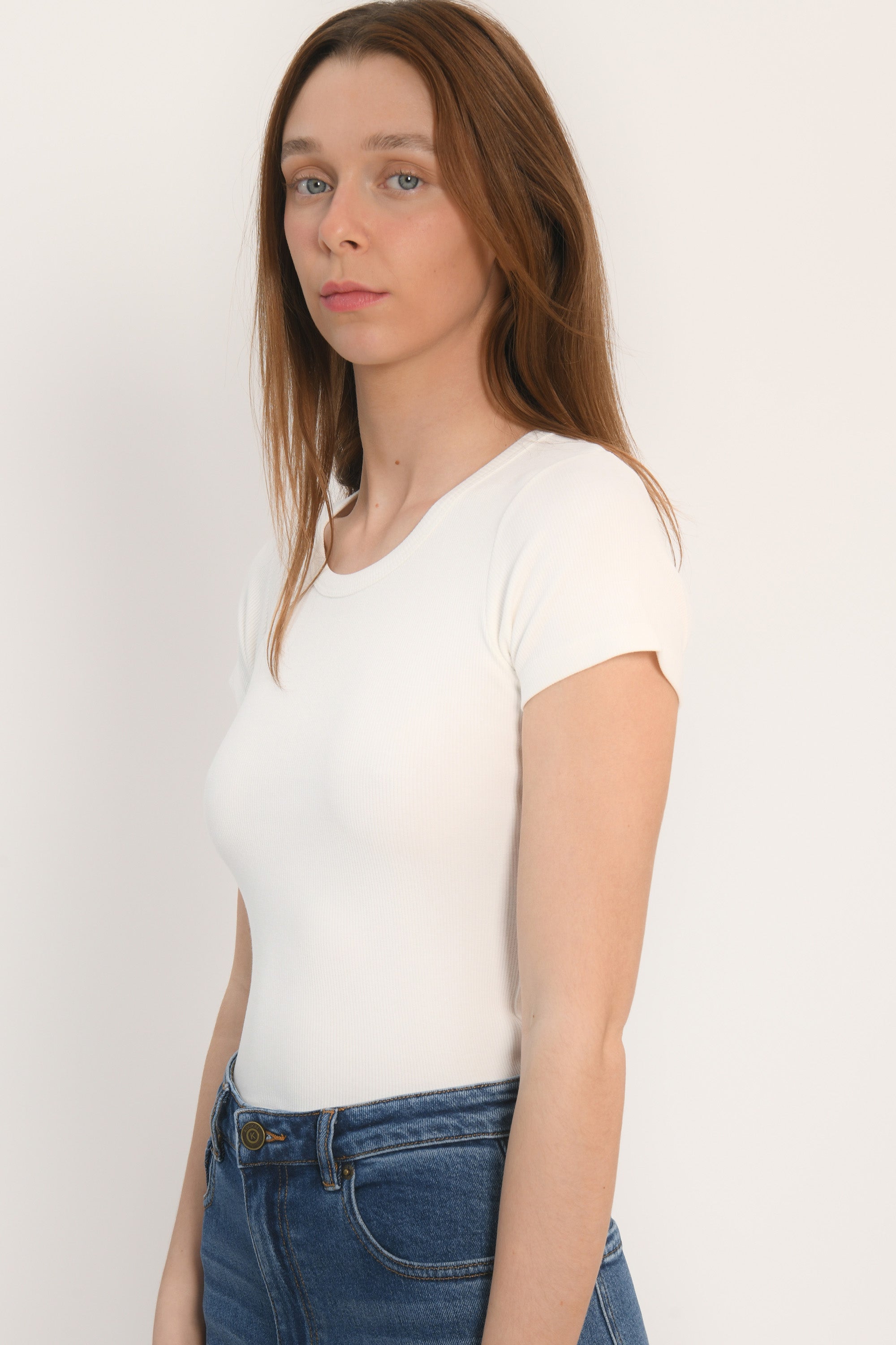 TEE SHIRT MANCHES COURTES - JENNY - BLANC