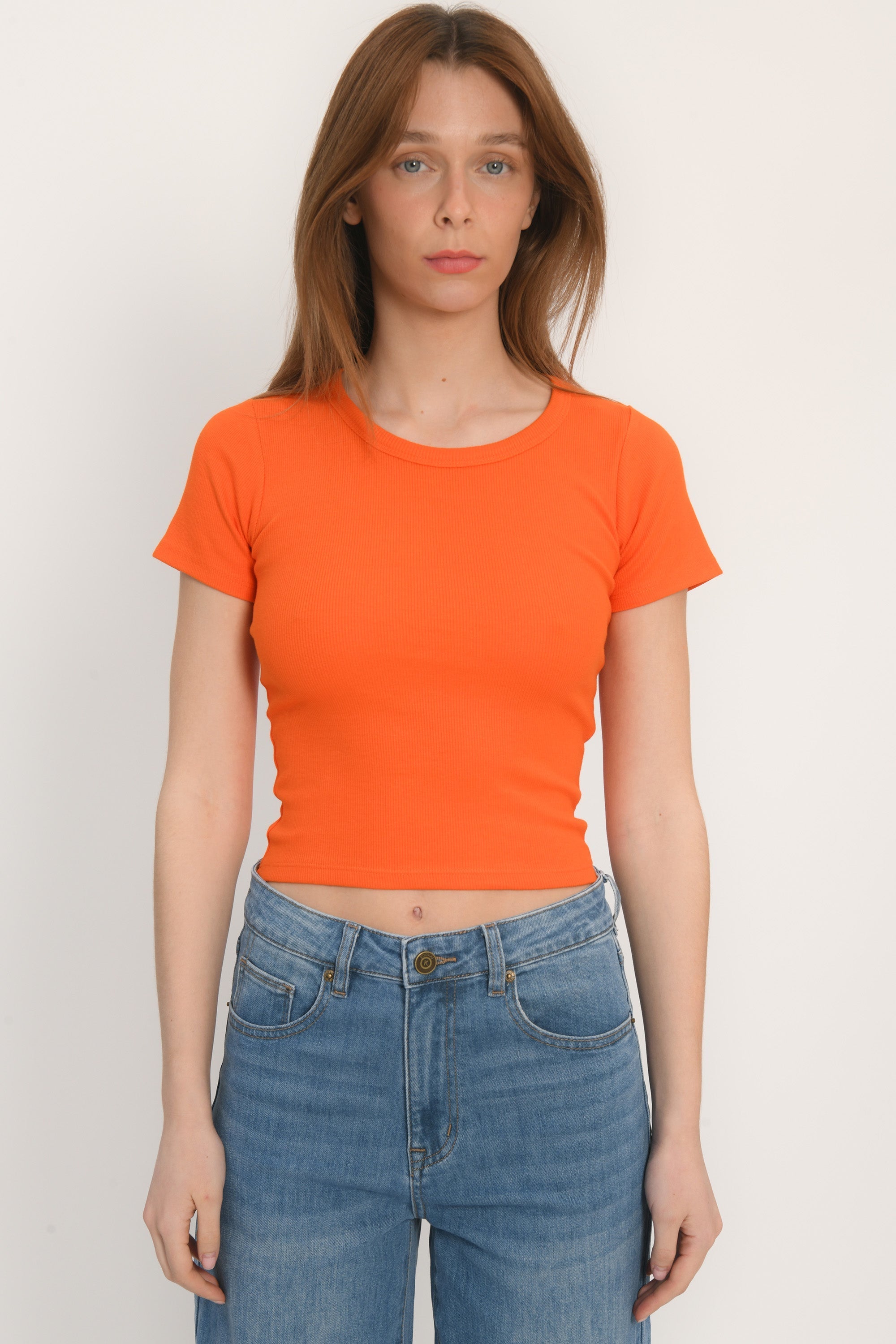 TEE SHIRT MANCHES COURTES - JENNY - ORANGE