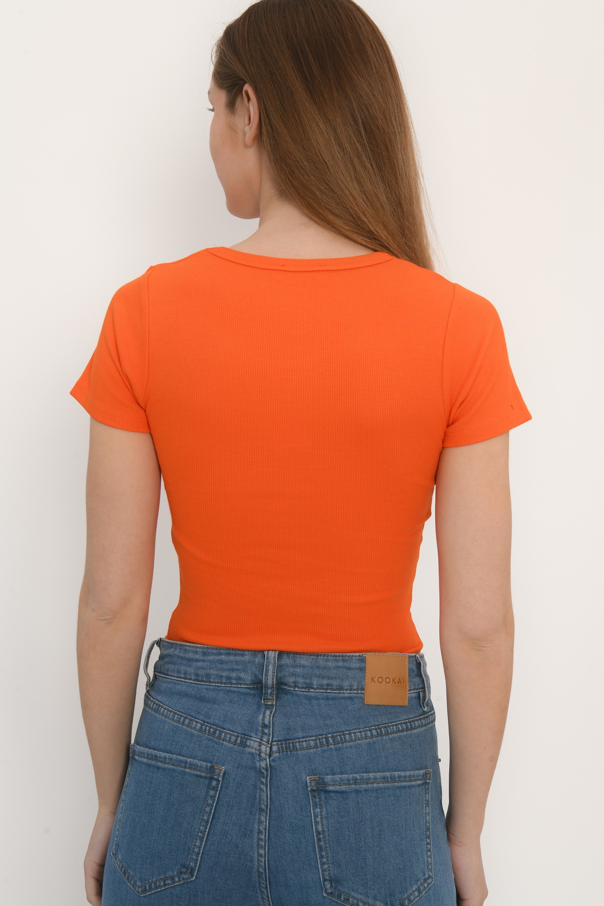 TEE SHIRT MANCHES COURTES - JENNY - ORANGE