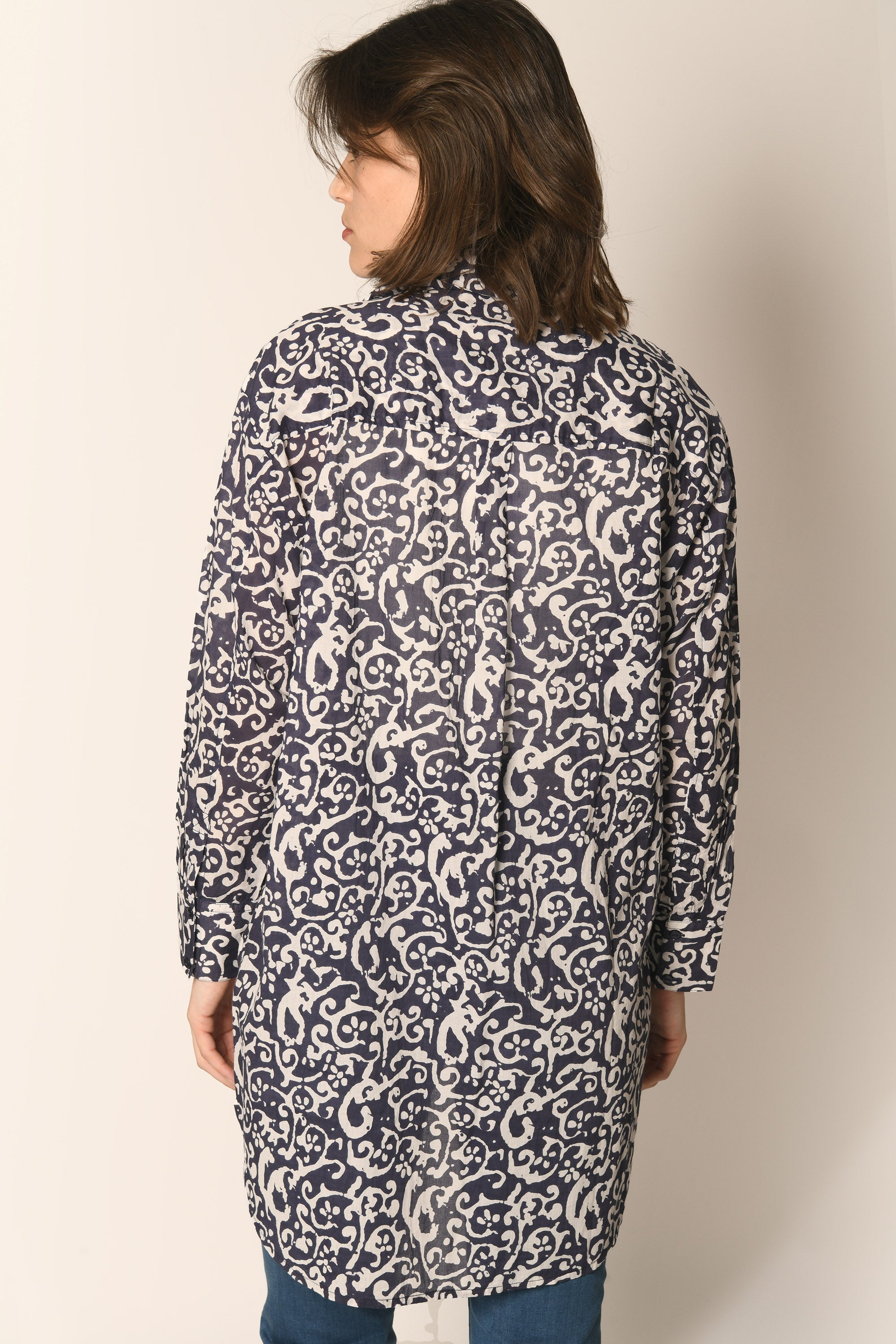 CHEMISE LOOSE - NAVY - MULHOUSE