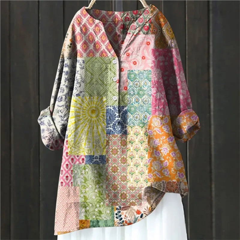 Éclat ™ | Élégante Blouse Fleurie