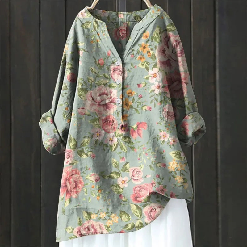Éclat ™ | Élégante Blouse Fleurie