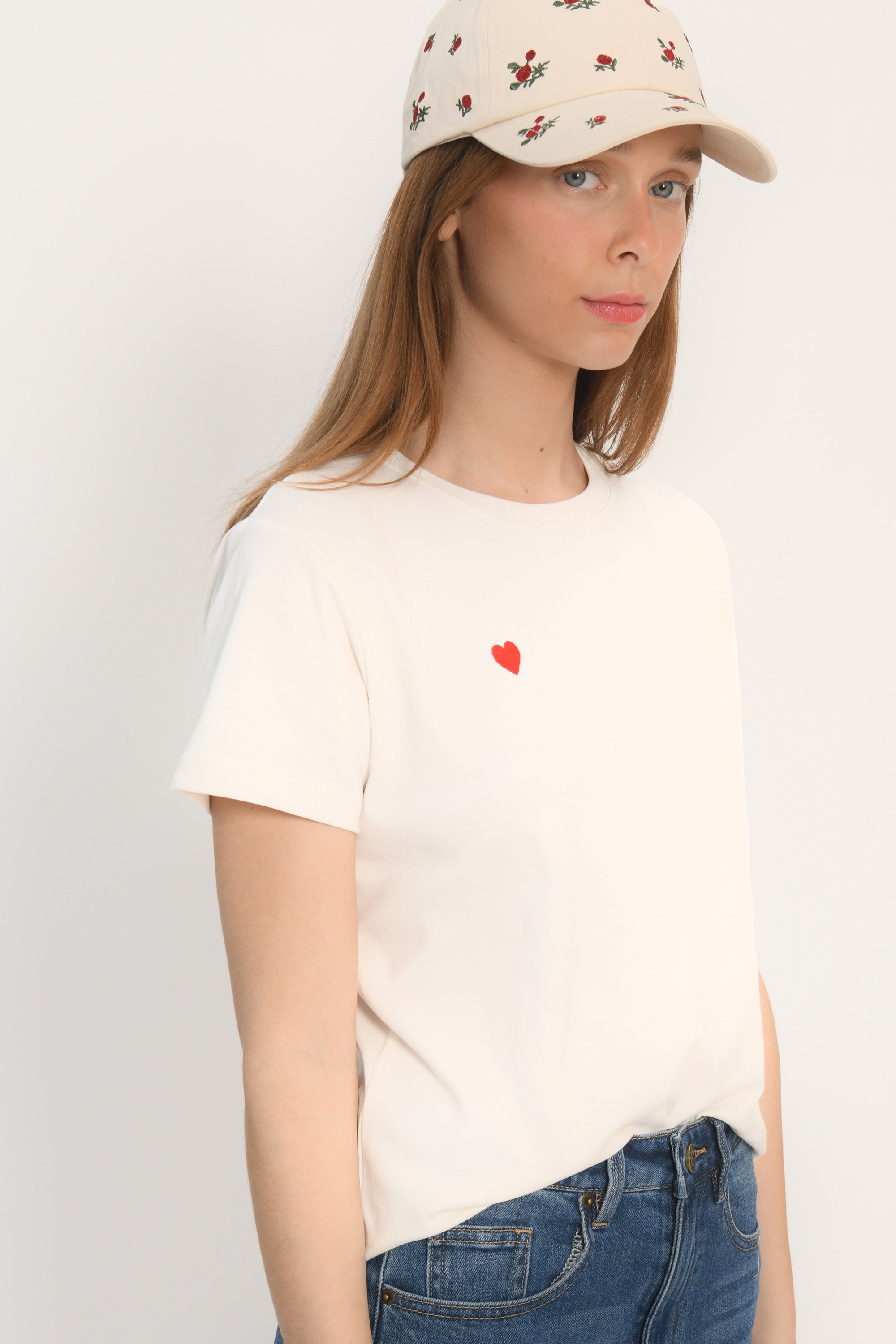 TEE SHIRT - COEUR - BLANC