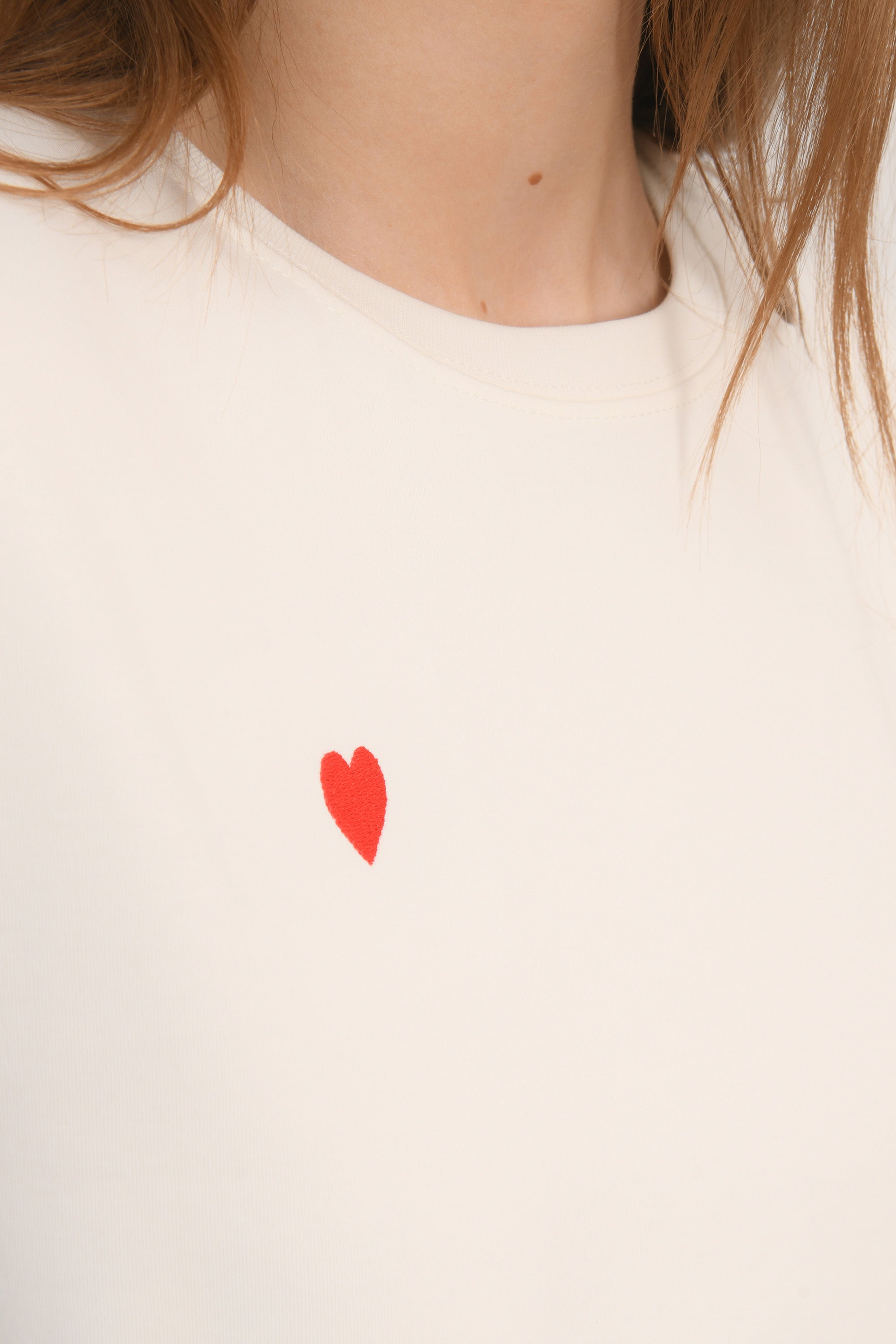 TEE SHIRT - COEUR - BLANC