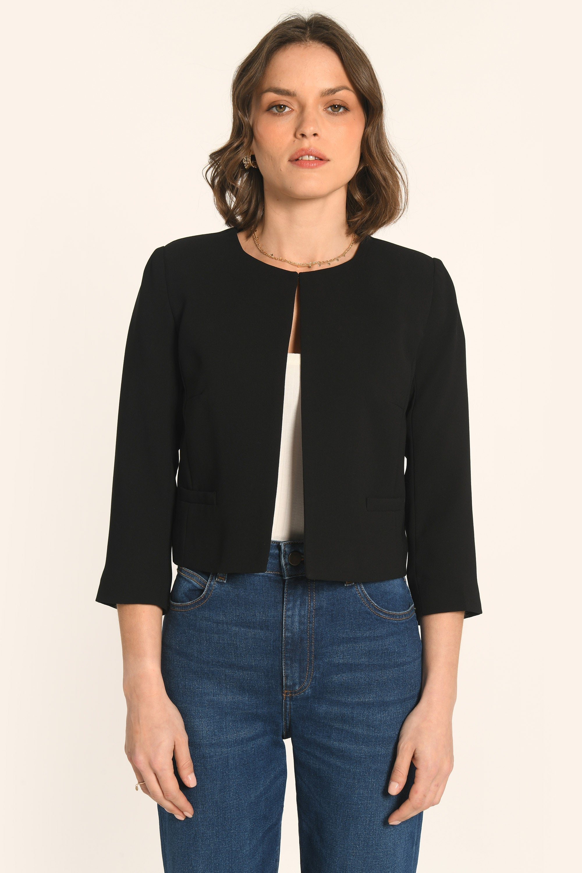 VESTE COURTE - NOIR - JACQUELINE