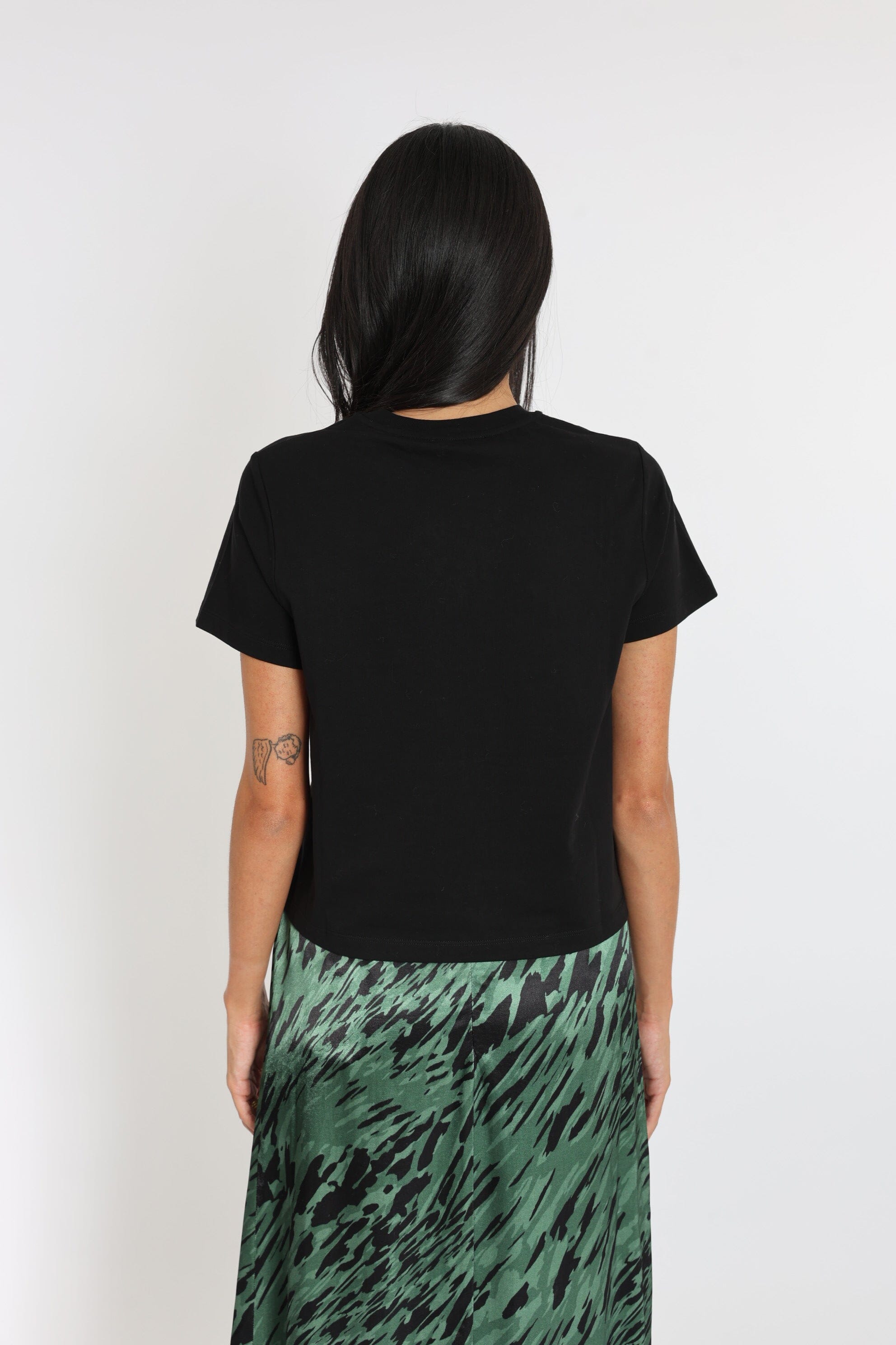 T-SHIRT CŒR NINA PERLÉ NOIR