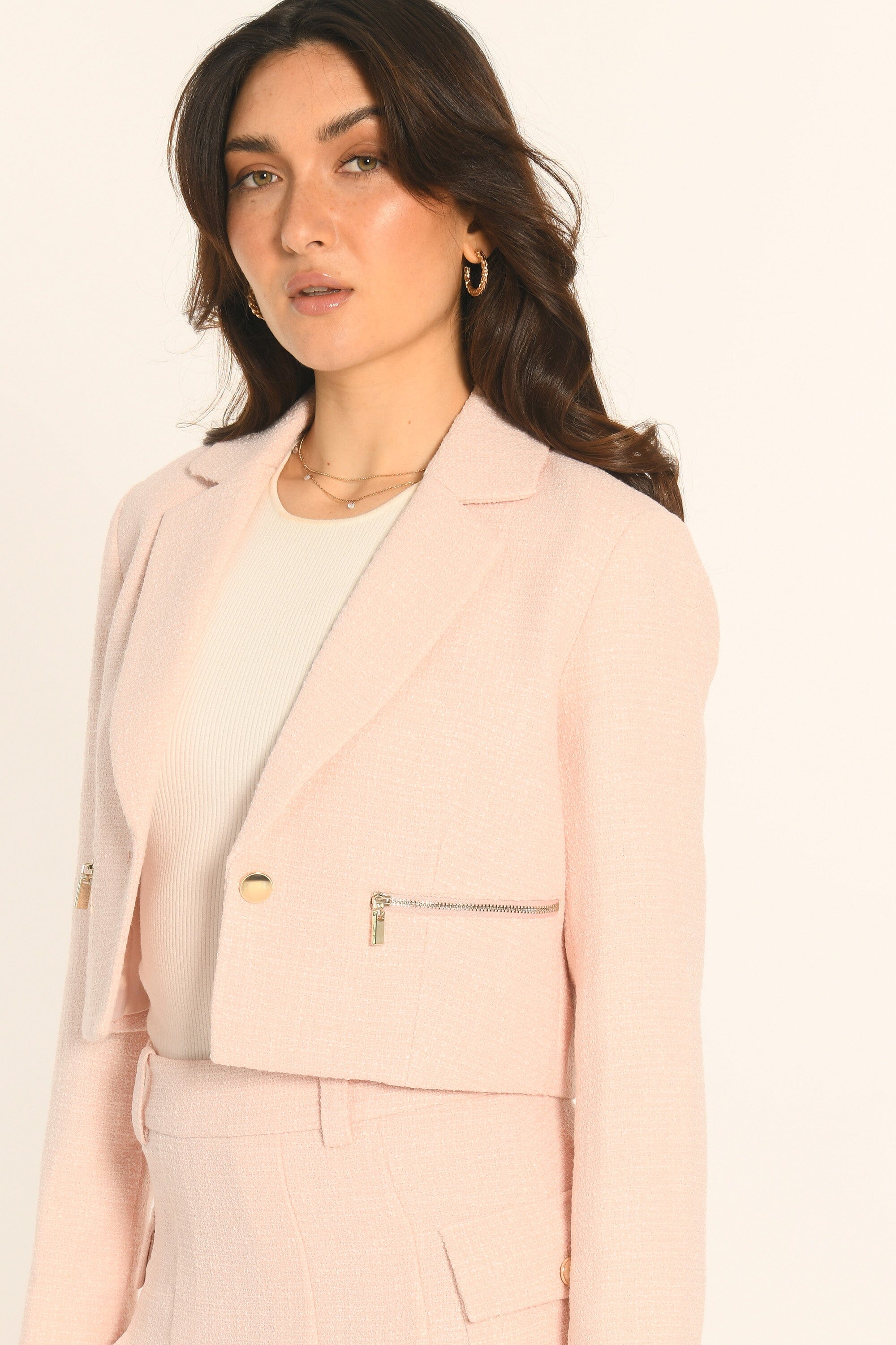 VESTE CROP - ROSE - ANNETTE